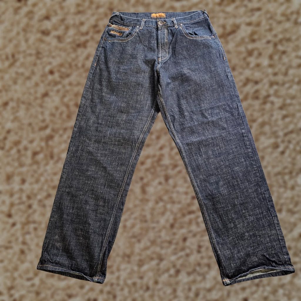 Rocawear VINTAGE Rocawear Jeans Mens 36x34 Blue Baggy Straight Hip Hop Street Wear 5-Pocket Design Mens Jeans Size US 36 / EU 52 - 1 Thumbnail