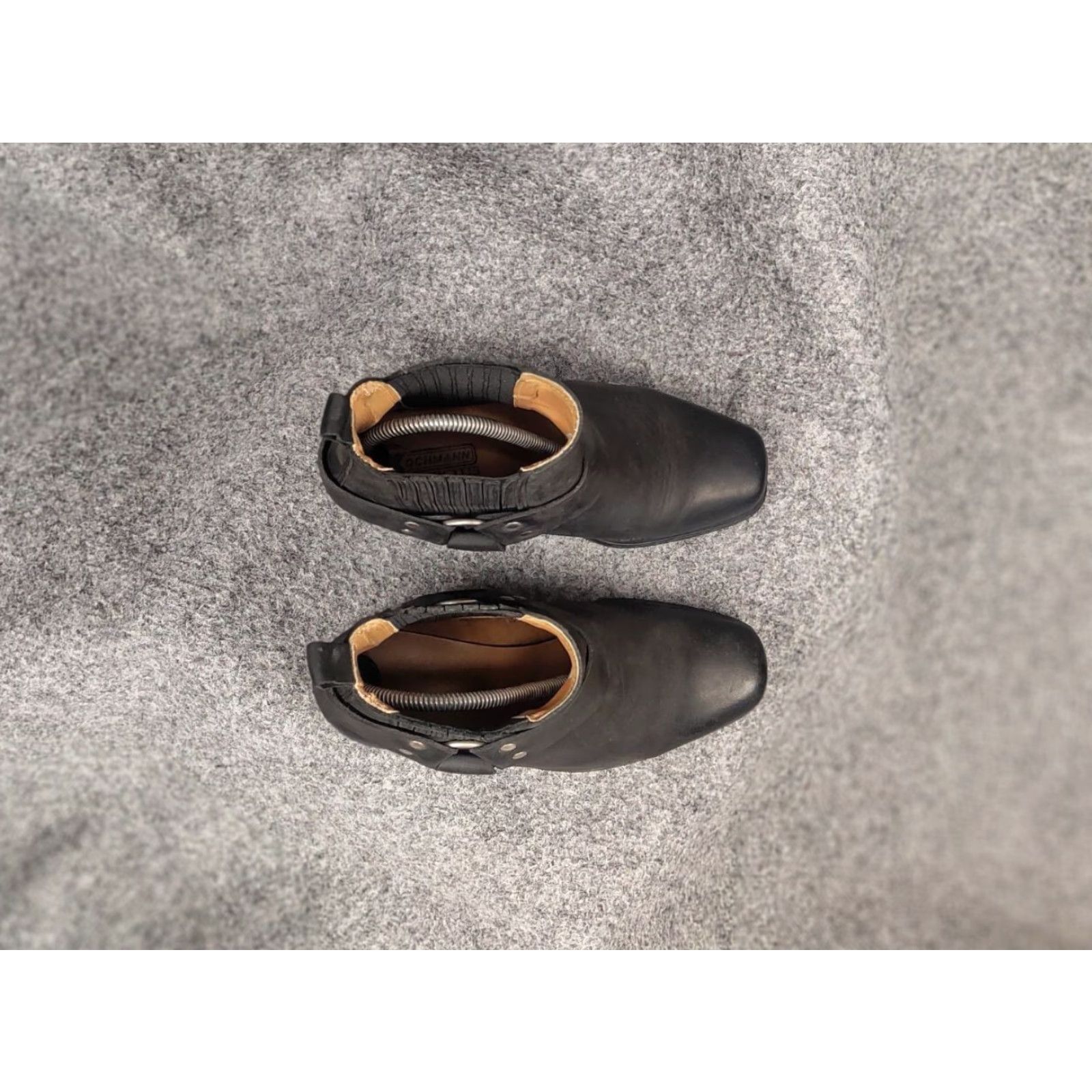 Vintage Kochmann Spain Design Western Ankle Black Leather Vintage Boots Women UK7/US7 Size US 7 / IT 37 - 6 Thumbnail