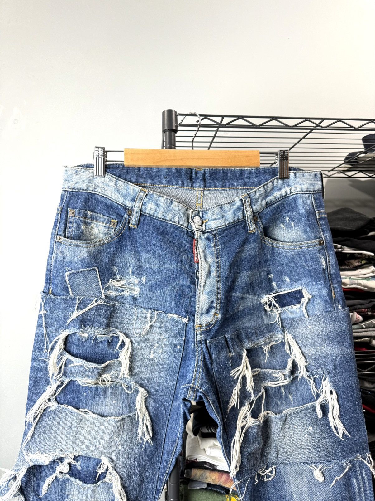 Dsquared2 Crazy Distressed Dsquared2 Vintage Denim Pants Patchwork Size US 36 / EU 52 - 3 Thumbnail