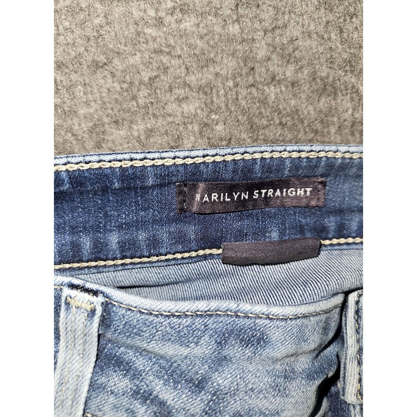 NYDJ NYDJ Jeans Womens 24W Blue Light Wash Marilyn Straight High Rise Stretch Pants Denim Jeans 5-Pocket Size 42" / US 20 - 3 Thumbnail