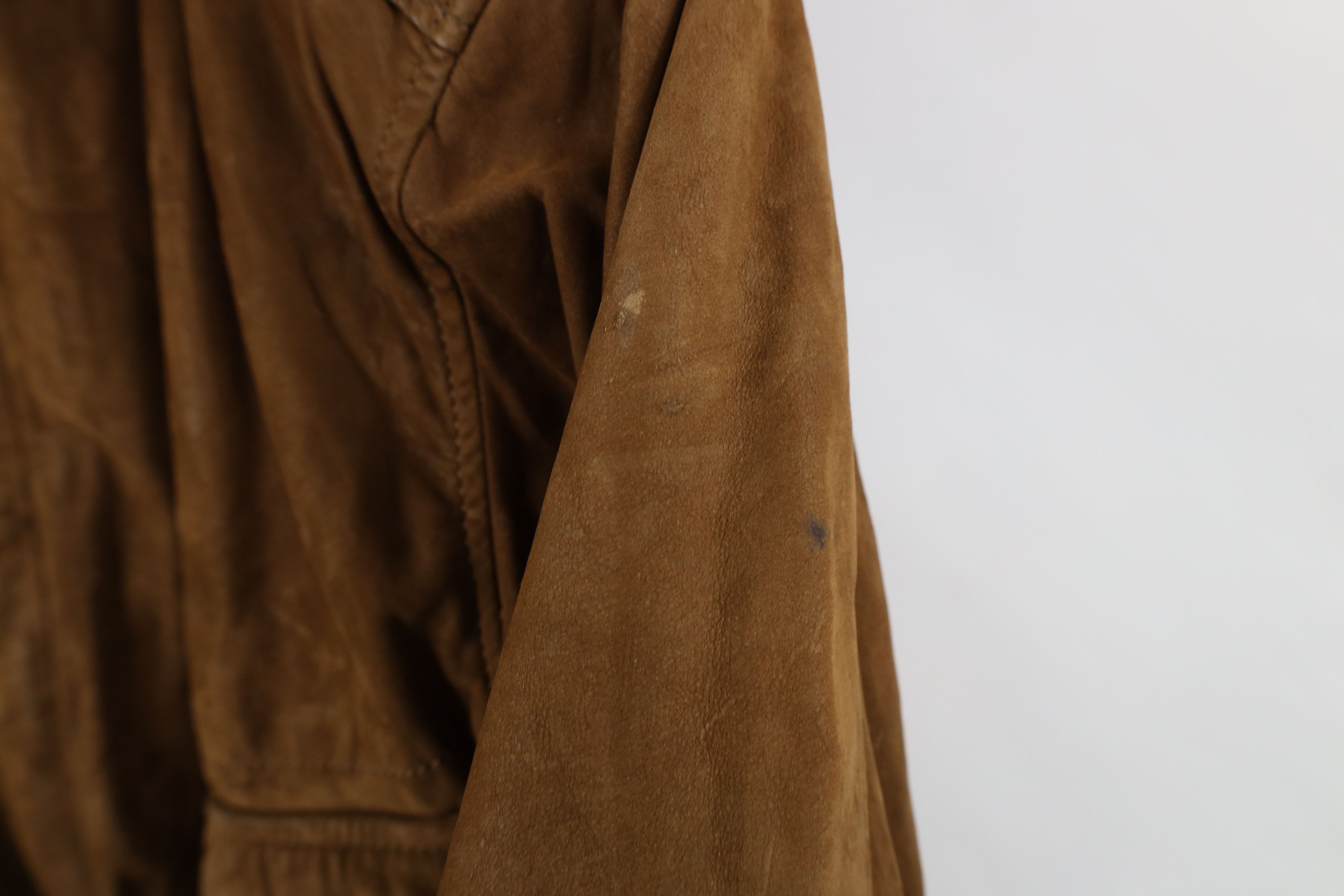 Vintage Vintage 90s Streetwear Suede Leather Flight Bomber Jacket Size US S / EU 44-46 / 1 - 6 Thumbnail