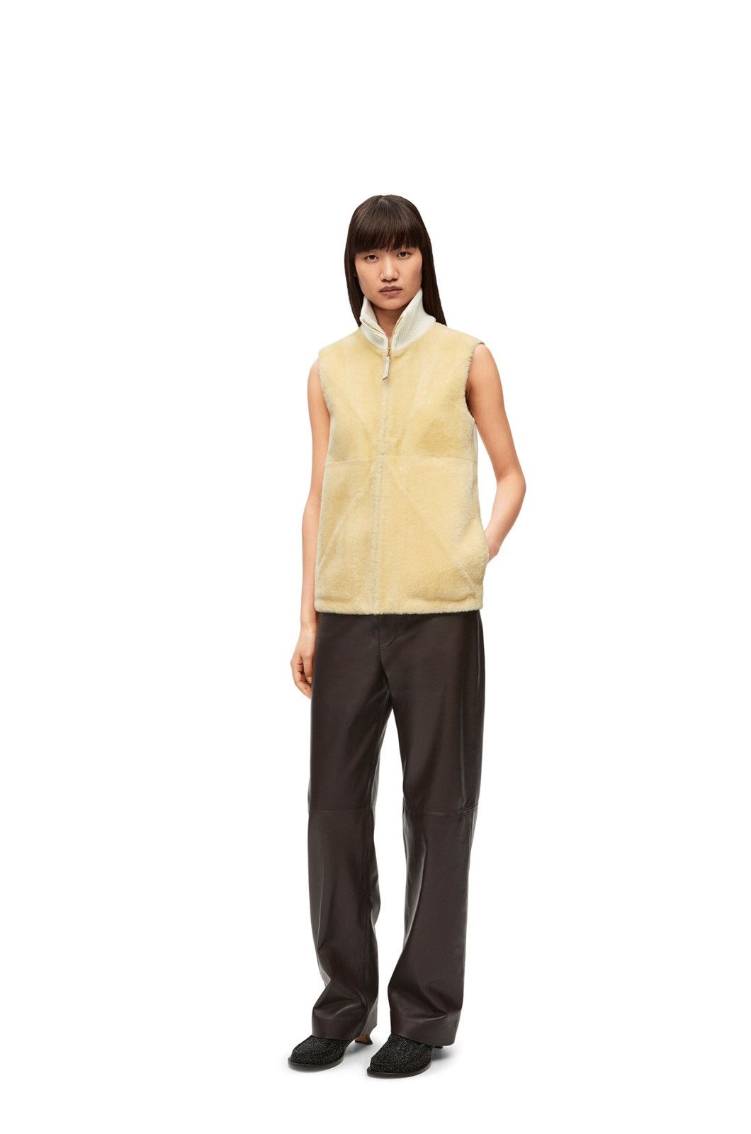 Loewe 🔥$5.6K VALUE🔥 Loewe Shearling PUZZLE Vest Size XS / US 0-2 / IT 36-38 - 3 Thumbnail