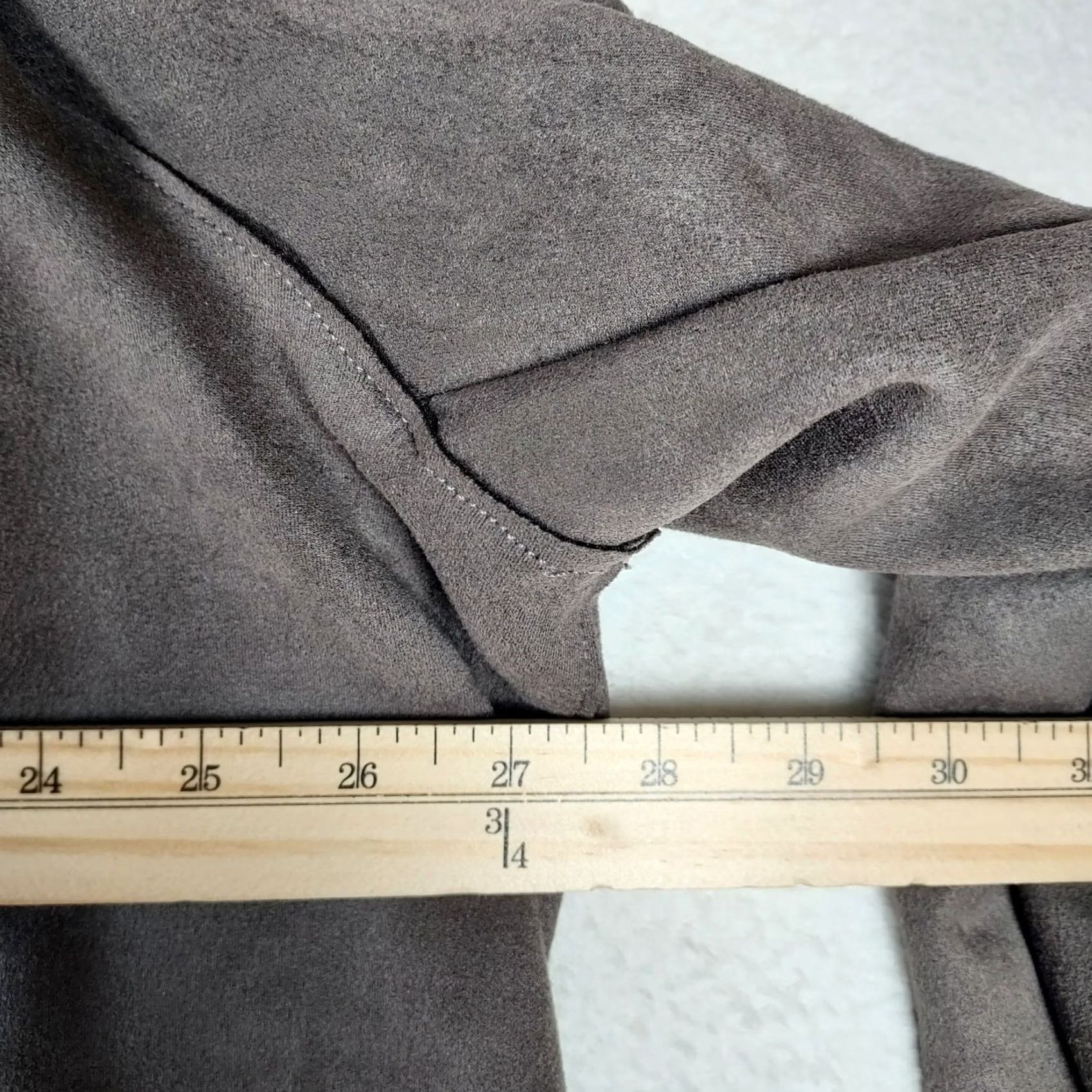 Vintage Tahari 3X Faux Leather Open Front Jacket Plus Size Topper Ash Smoke NWT Size XXL / US 16-18 / IT 52-54 - 7 Thumbnail