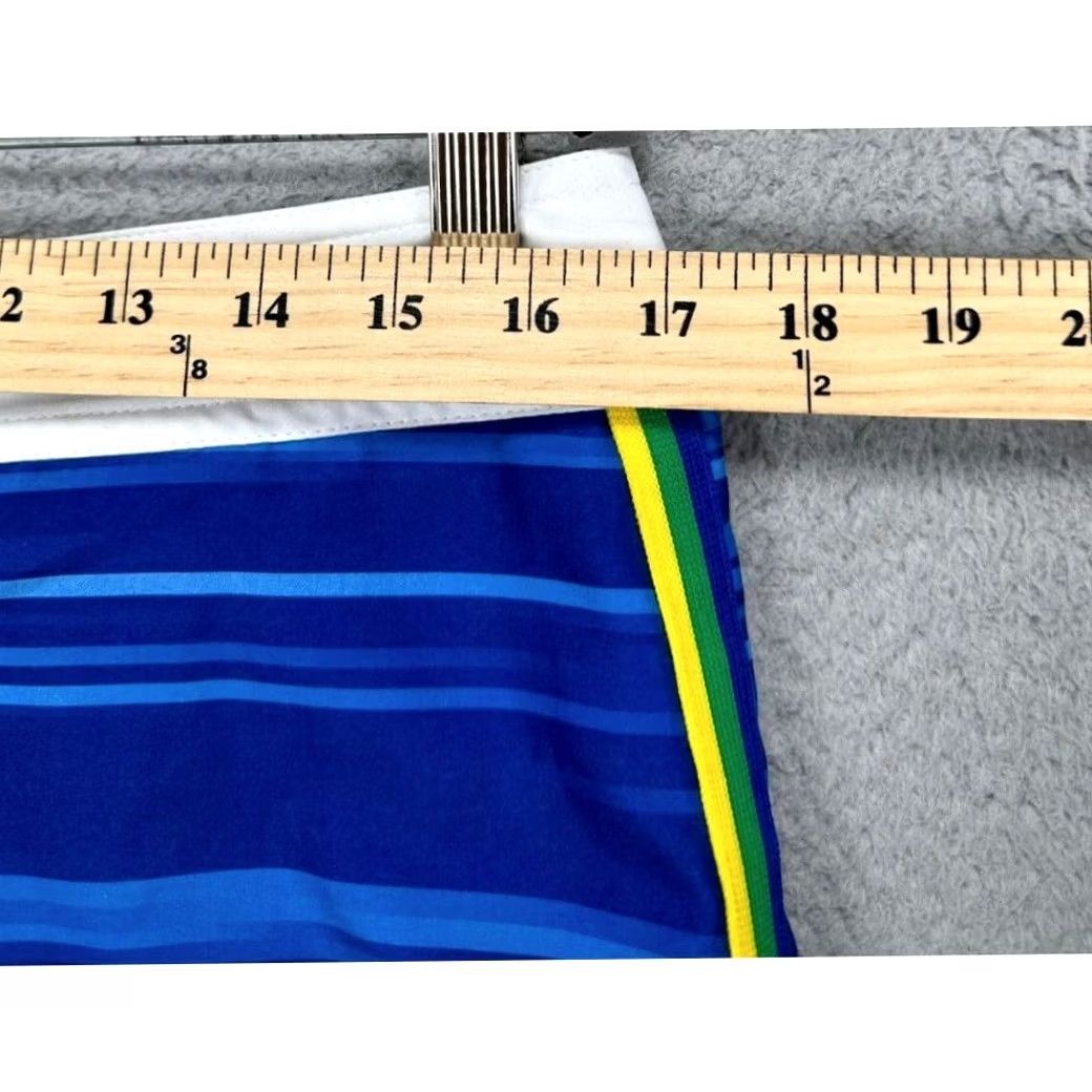 Nike Nike Swim Trunks Mens 34 Board Shorts Striped Green/Blue Beach Surfing Lightweight Pockets Size US 29 - 7 Thumbnail