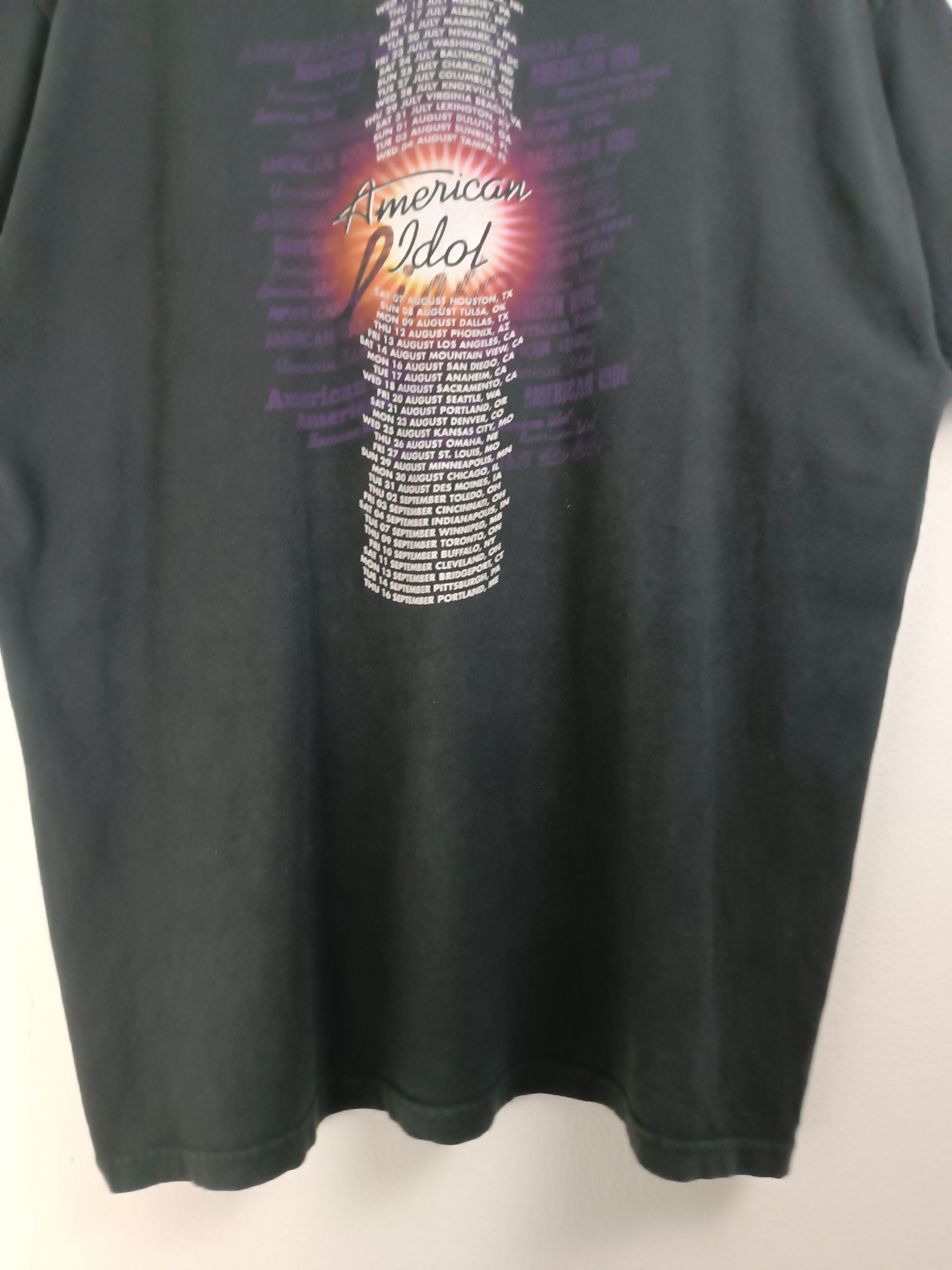 Rap Tees VINTAGE 2010 AMERICAN IDOL LIVE TOUR TS kelly clarkson aiken Size US XL / EU 56 / 4 - 15 Thumbnail