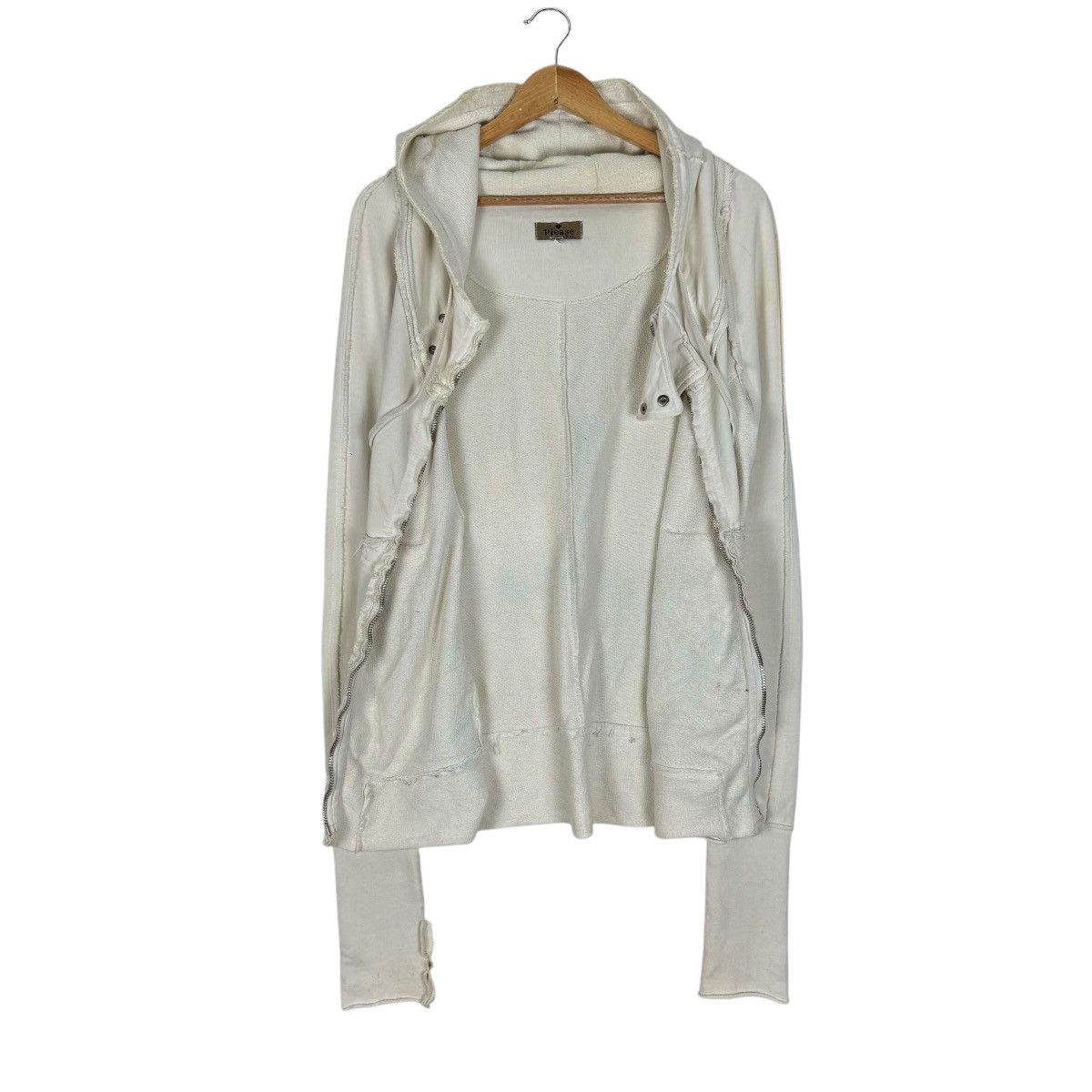 If Six Was Nine ☀️PLEASE HOODIE DISTRESSED BONO SWEATER JACKET Size US S / EU 44-46 / 1 - 12 Thumbnail