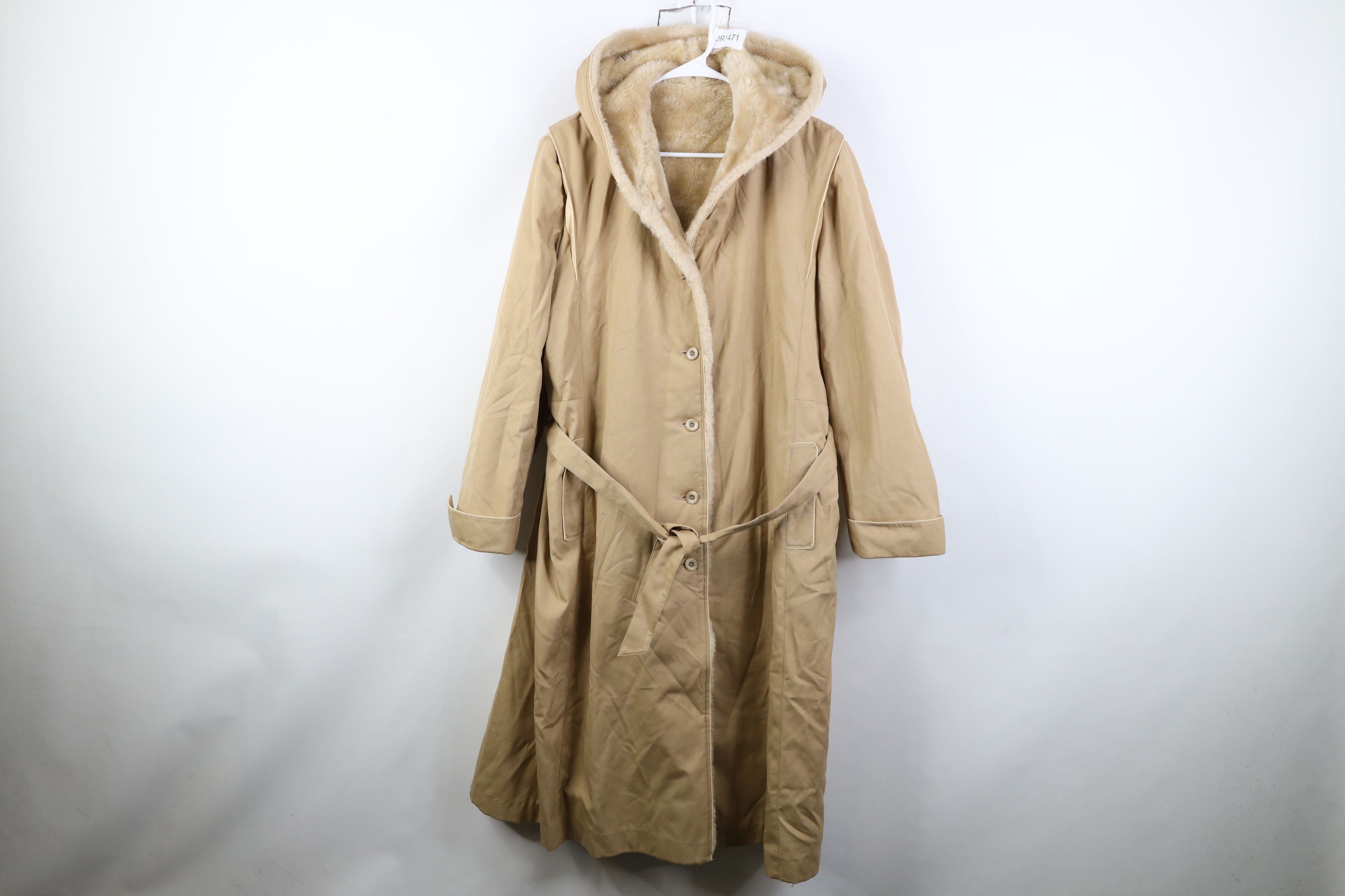 Vintage Vintage 70s Streetwear Lined Hooded Trench Coat Jacket USA Size XXL / US 16-18 / IT 52-54 - 1 Thumbnail