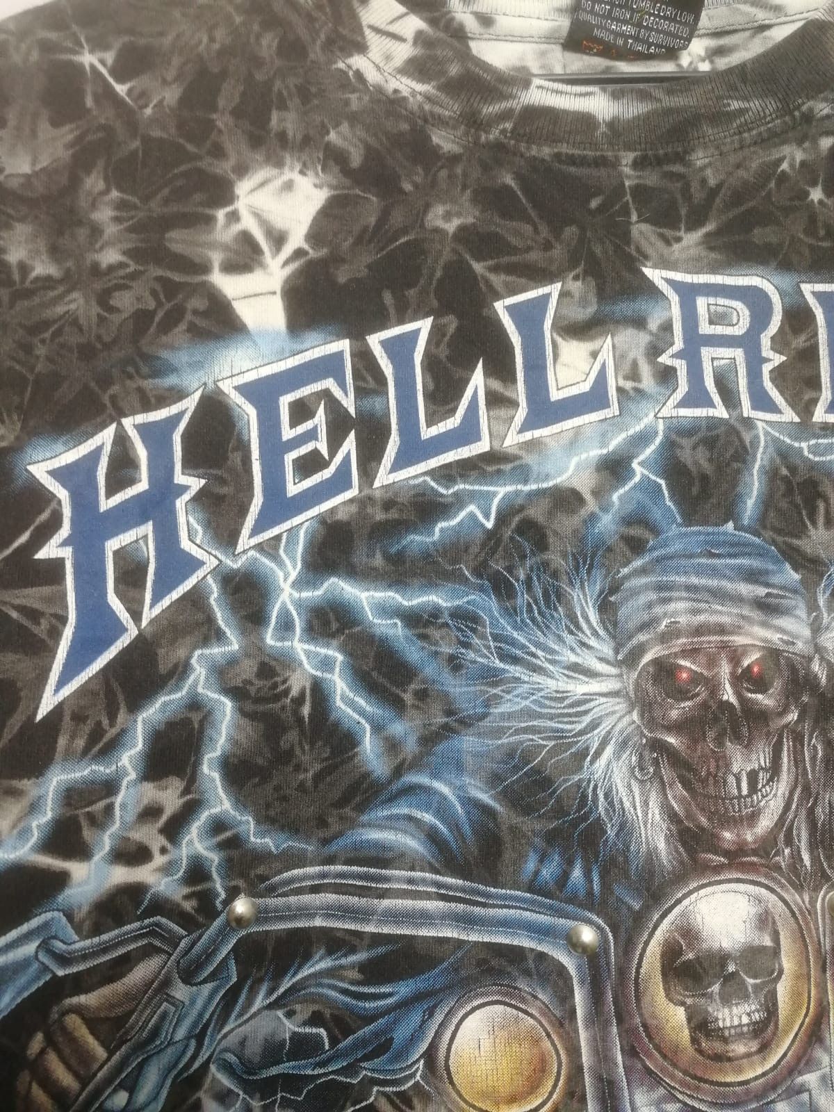 Band Tees Vintage hellrider Moto y2k tee vintage skull rare Size US L / EU 52-54 / 3 - 4 Thumbnail
