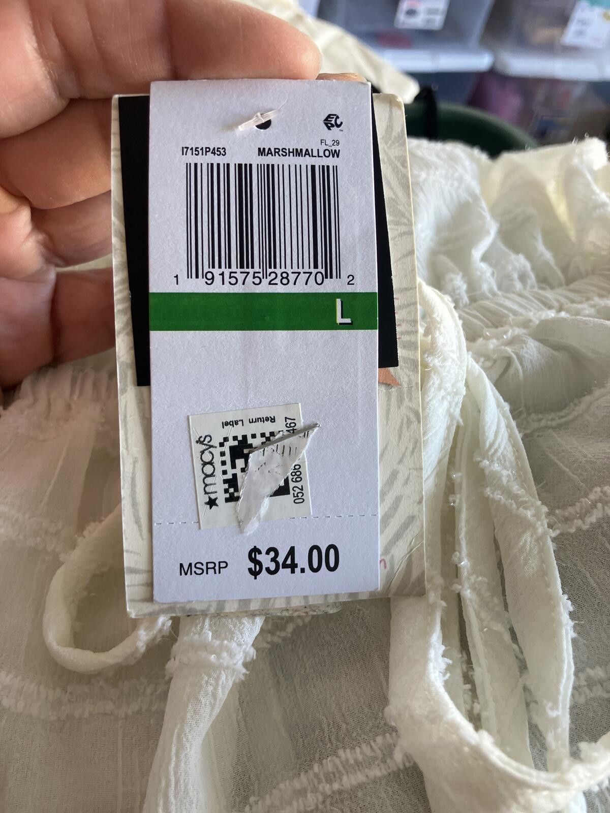 Other NWT Miken Swim White Short Sleeve Dress, Size Large Size L / US 10 / IT 46 - 3 Thumbnail
