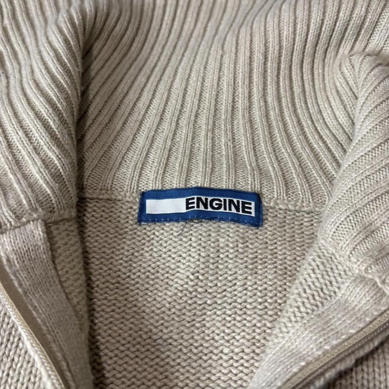 Vintage Vintage Y2K Beige Quarter Zip Turtleneck Knit Sweater - XL Size US XL / EU 56 / 4 - 3 Thumbnail
