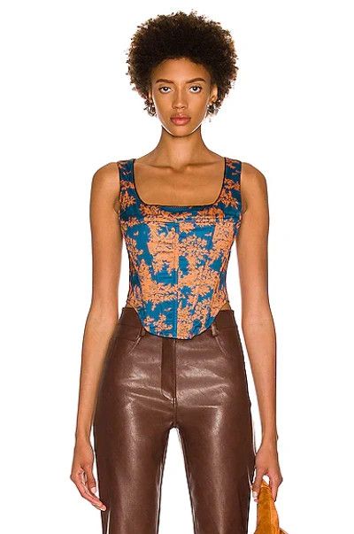 Miaou o1mle0425 Campbell Corset in Marmalade Toile & Blue Size XL / US 12-14 / IT 48-50 - 7 Thumbnail