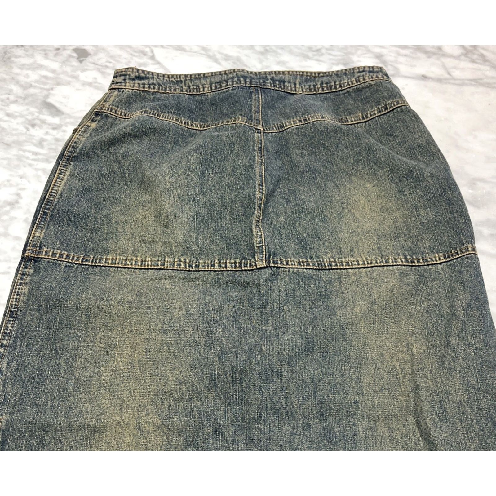 Vintage VINTAGE Newport News Jeanology Denim Long Skirt Women 8 Slits Cottage Core Western Size 30" / US 8 / IT 44 - 6 Thumbnail