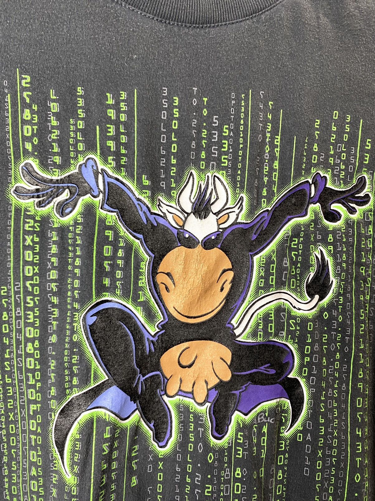Vintage 00’s Vintage Matrix Cow Funny T Shirt Art Humor Y2K Hype Size US M / EU 48-50 / 2 - 3 Thumbnail