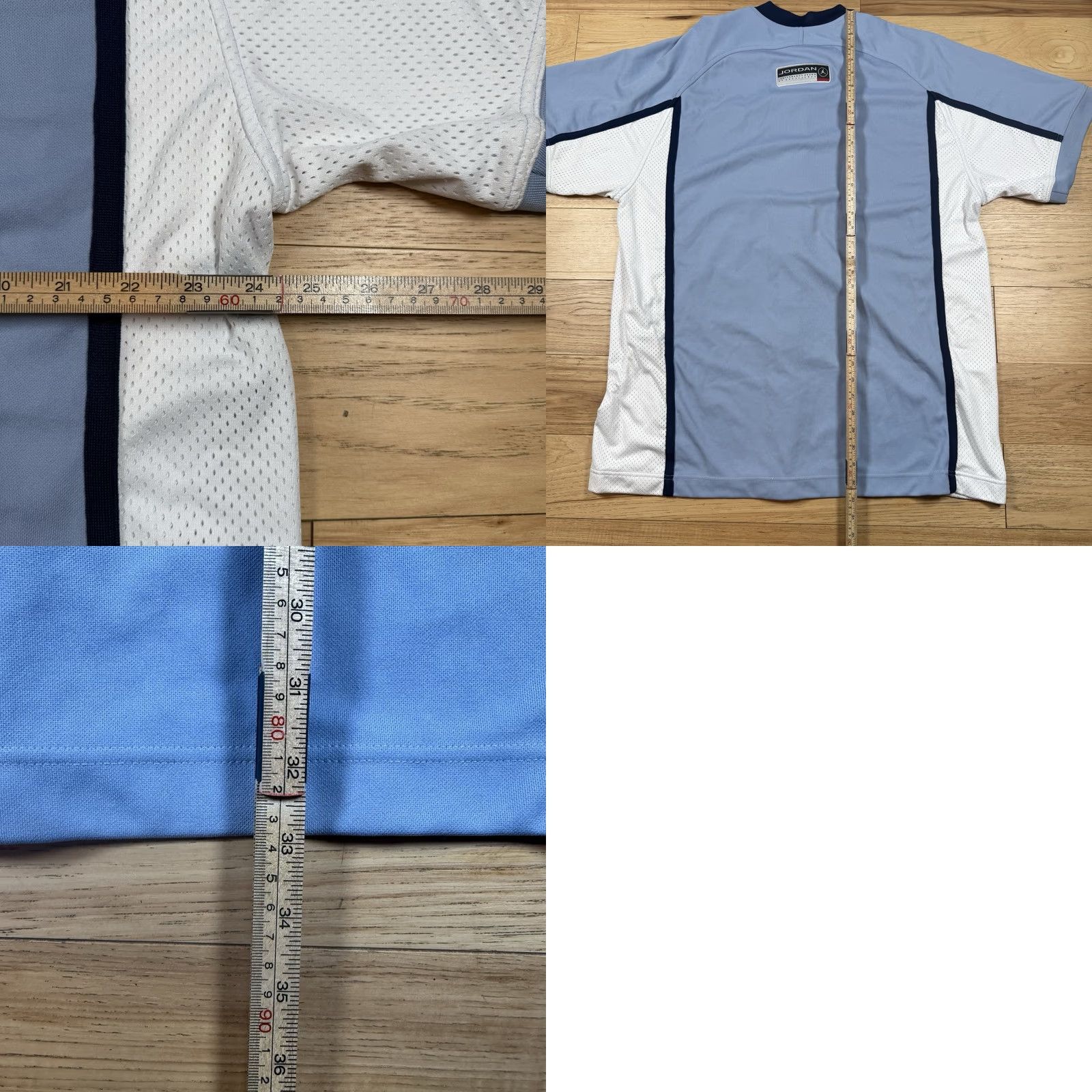 Nike VINTAGE Nike Jordan Jumpman Jacket Powder Blue Button Basketball Warm Up Mens XL Blue Track Jacket Size US XL / EU 56 / 4 - 8 Thumbnail