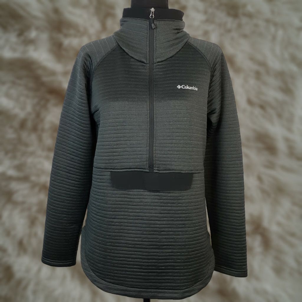 Vintage Columbia Pullover 1/2 Zip Long Sleeve Ribbed Women S Black Small Size S / US 4 / IT 40 - 1 Thumbnail