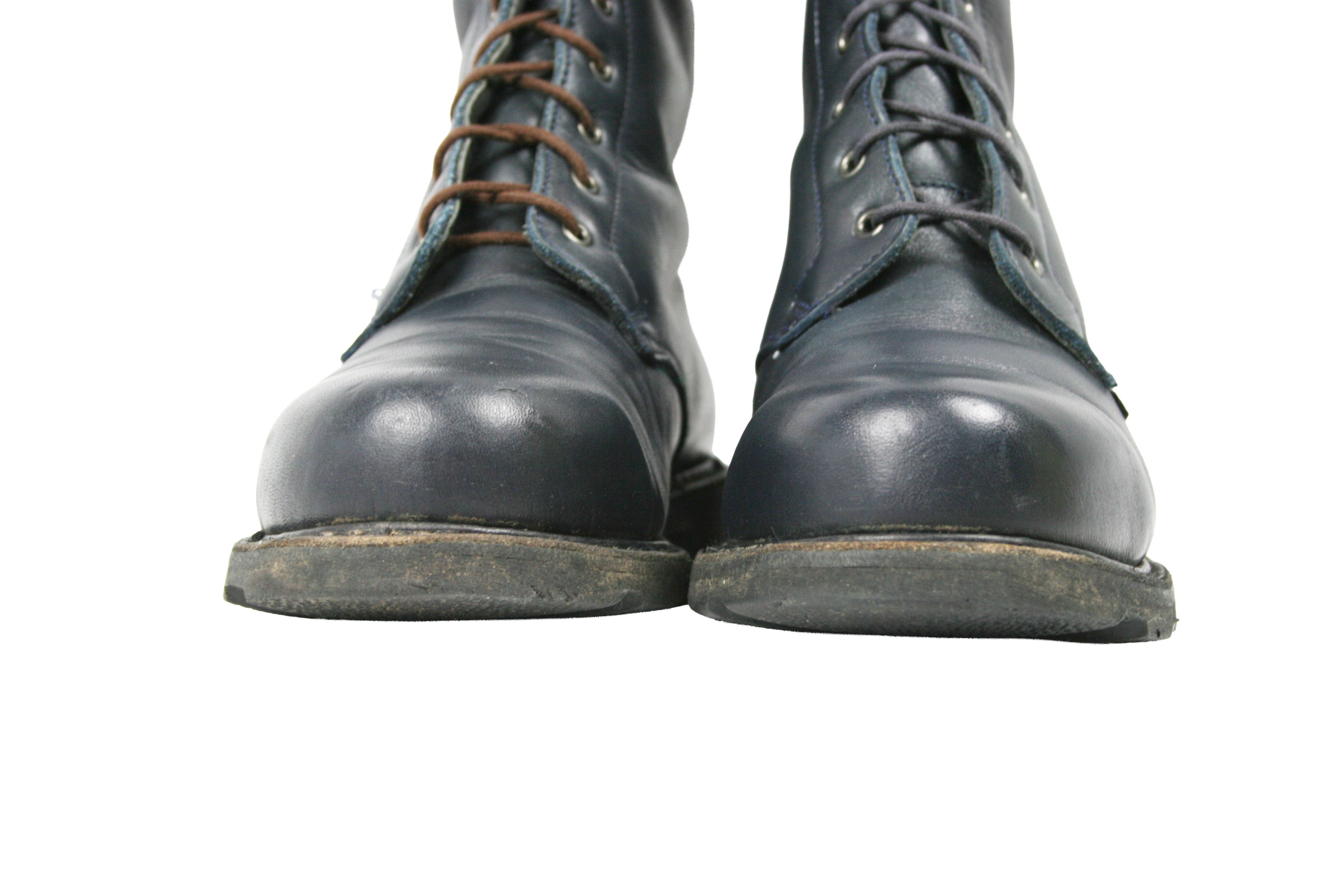 Paraboot Parachoc 90S Leather Lined Biker Work Boots Vintage France Size US 8 / IT 38 - 4 Thumbnail