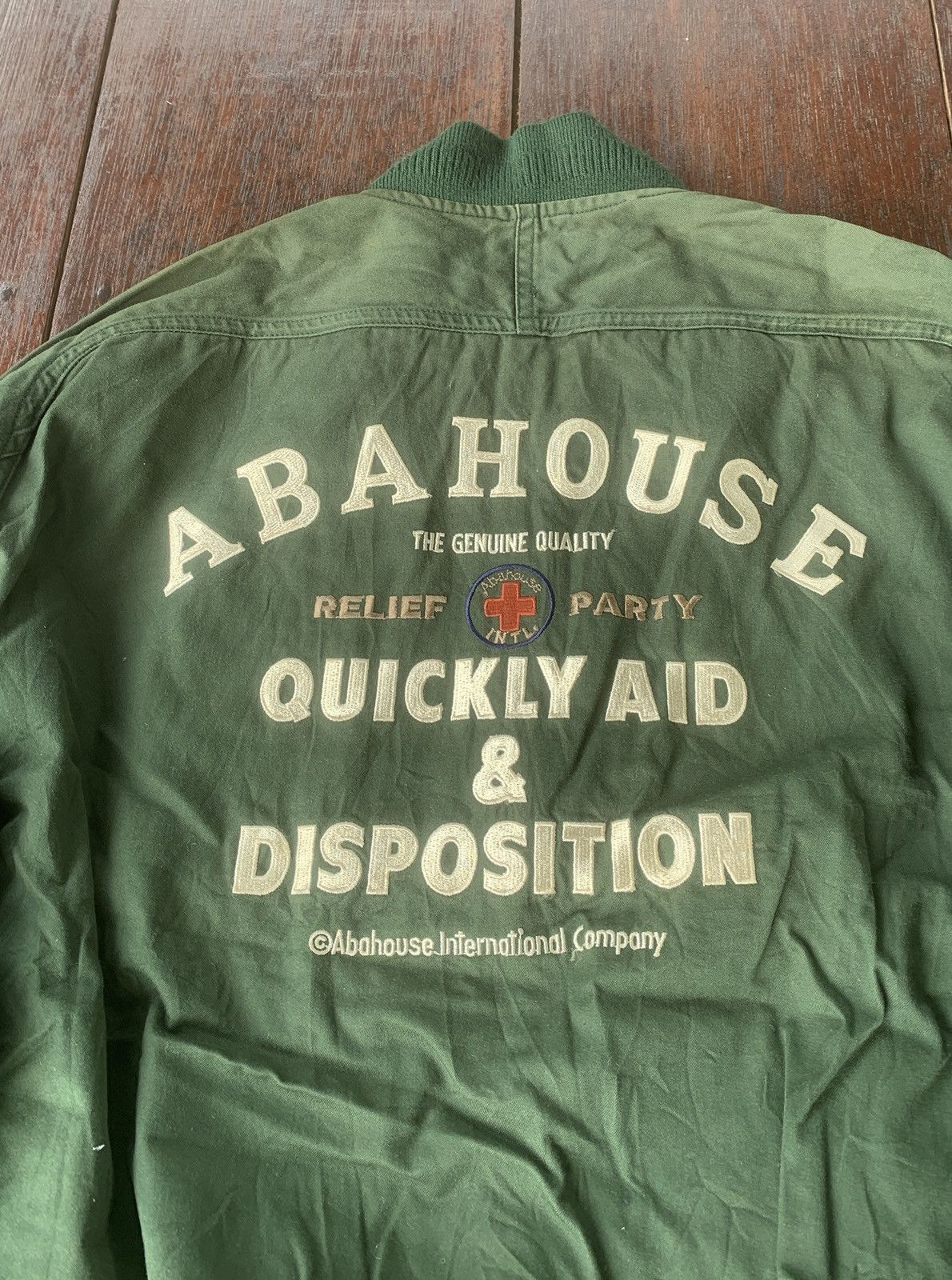 ABAHOUSE × Japanese Brand × Vintage Vintage Abahouse Japan embroidery logo green varsity jacket Size US M / EU 48-50 / 2 - 4 Thumbnail
