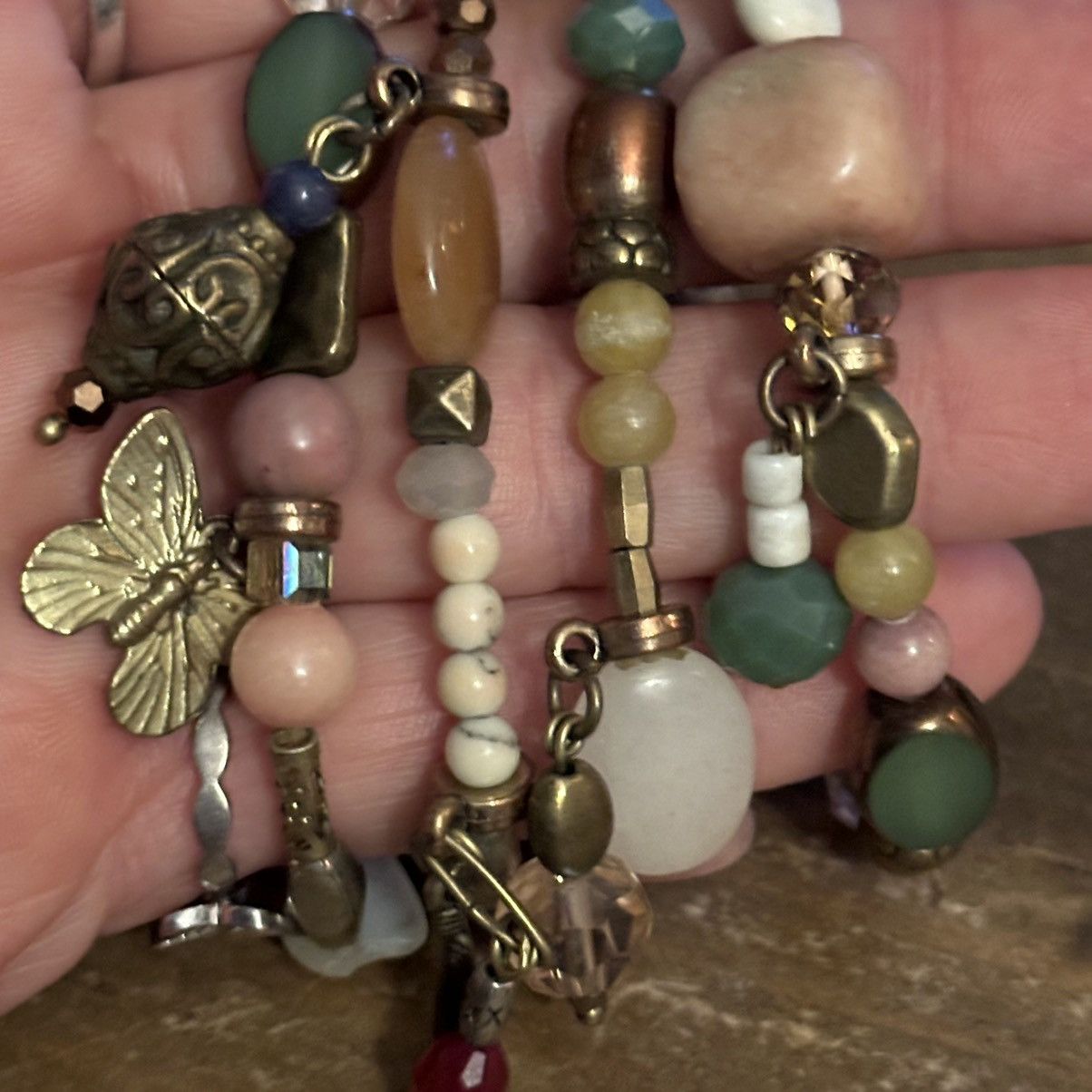 Other Lizou semi precious stone beaded stacked stretch bracelet Size ONE SIZE - 6 Thumbnail