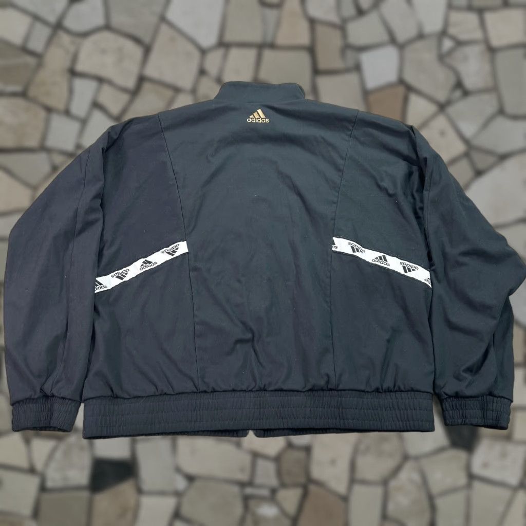 Adidas Adidas Track Jacket Womens L Black Full Zip Lined Oversized GJ0491 Size L / US 10 / IT 46 - 1 Thumbnail