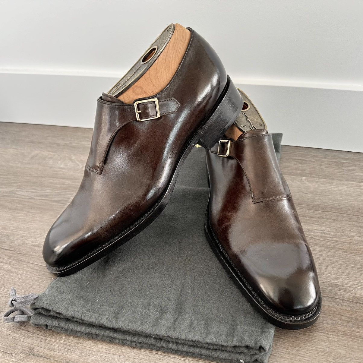 Santoni Limited Edition Single Monkstrap Brown 8.5US | Grailed