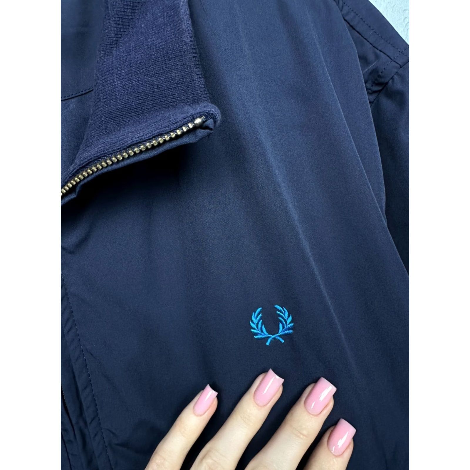 Fred Perry Fred Perry Jacket Nylon Mens XL Blue Logo Windbreaker Size US XL / EU 56 / 4 - 3 Thumbnail