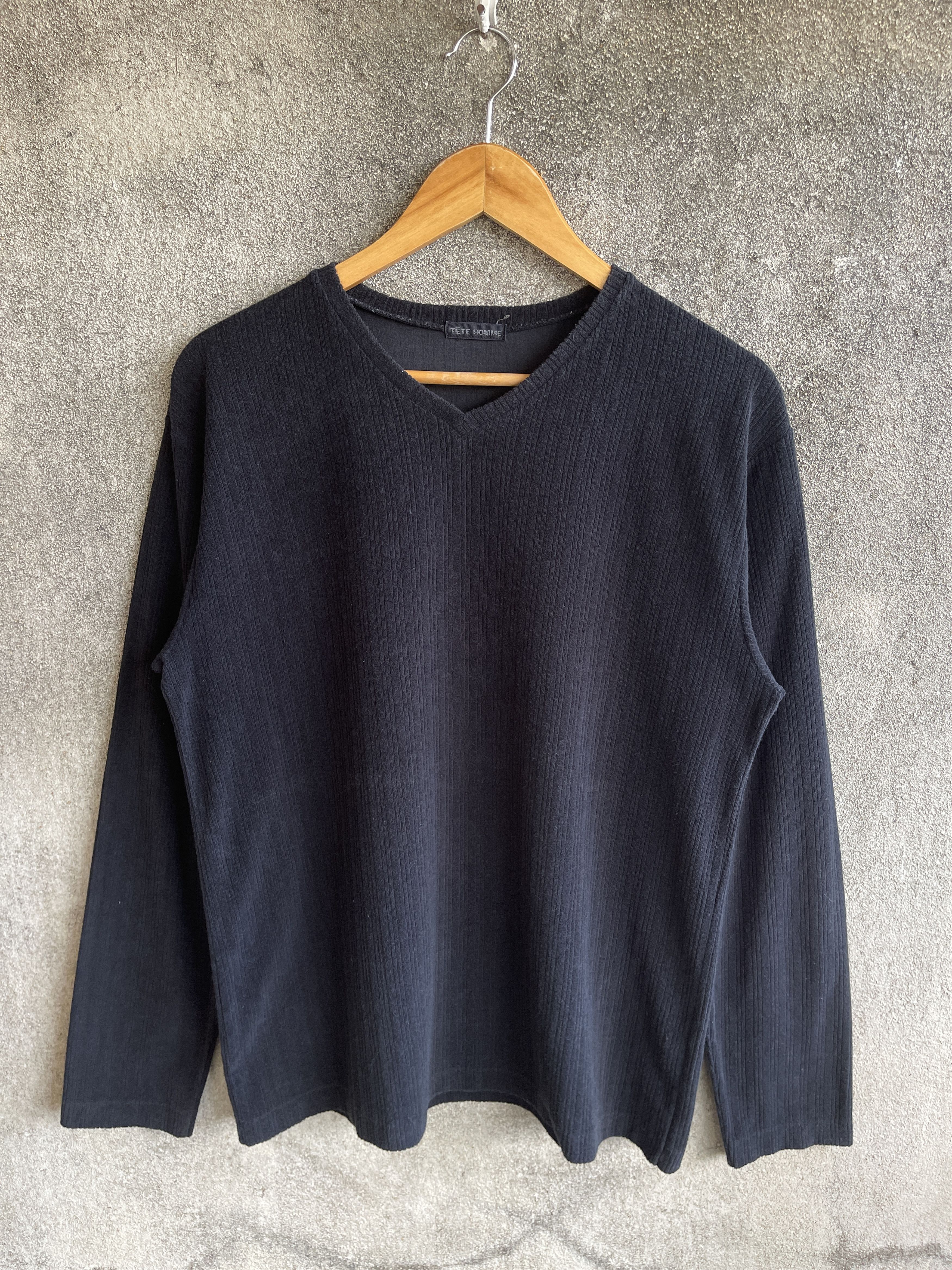 Japanese Brand × Le Grande Bleu (L.G.B.) Lgb black v neck