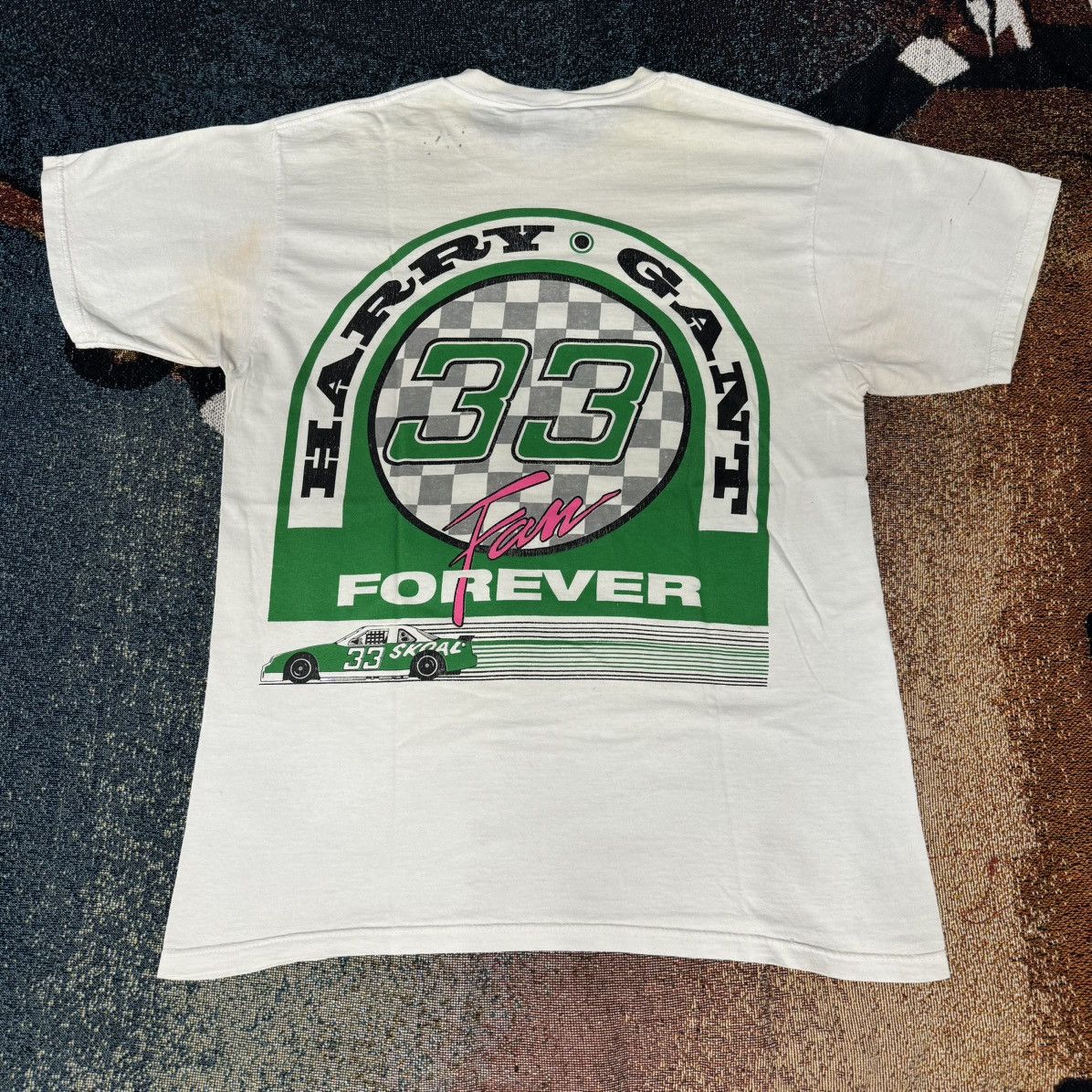 NASCAR × Vintage VINTAGE NASCAR HARRY GANT AUTOGRAPHED TEE WHITE Size US L / EU 52-54 / 3 - 2 Thumbnail