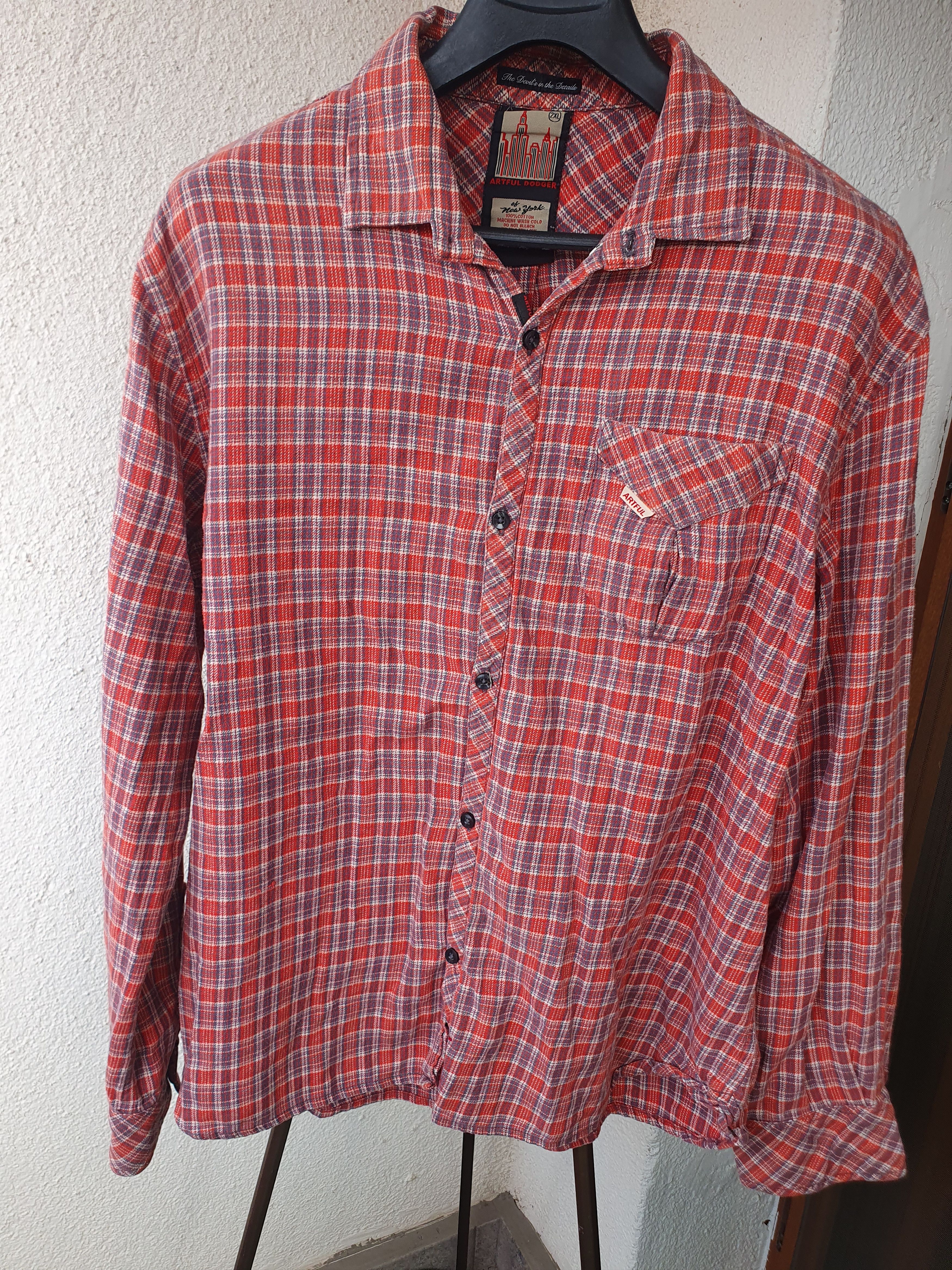 Artful Dodger Artful Dodger of New York Plaid Flannel Button Up shirt szXL Size US XL / EU 56 / 4 - 4 Thumbnail