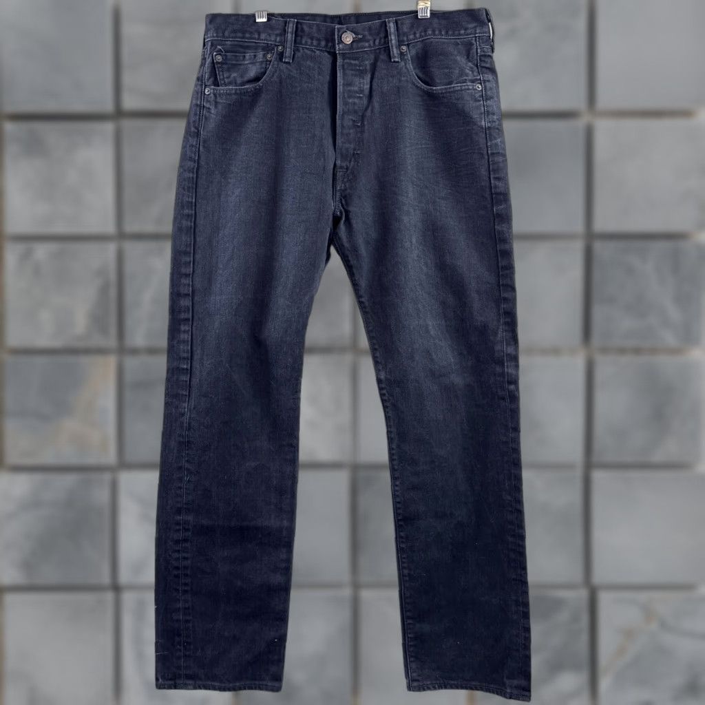 Levi's Levi's 501 Jeans Mens 36x34 Black Denim Button Fly Straight Work Chore Classic 5-Pocket Denim Pants Mens Size US 36 / EU 52 - 1 Thumbnail