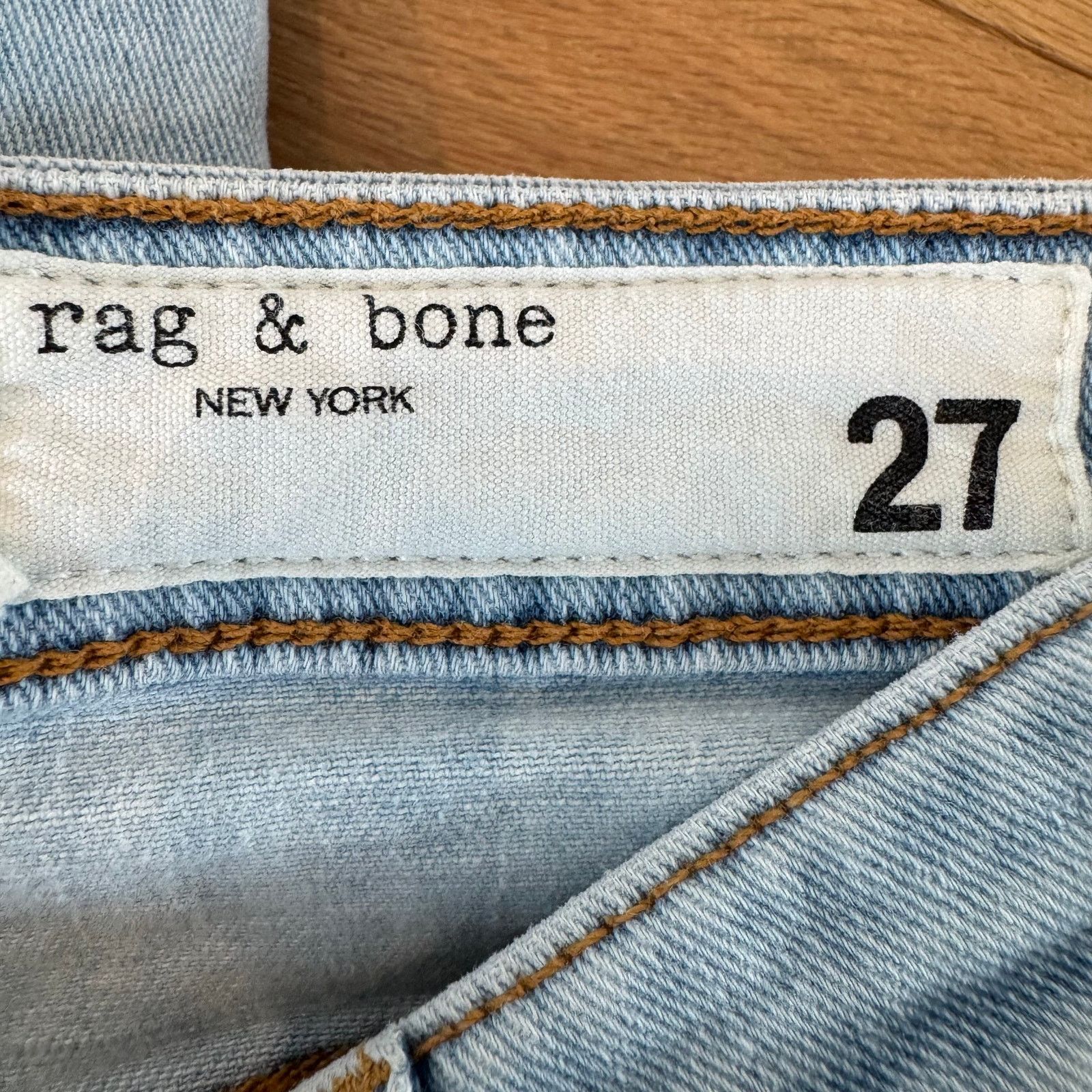 Rag & Bone Rag & Bone Nina Ripped High Waist Ankle Cigarette Jeans Jade Size 27" / US 4 / IT 40 - 4 Thumbnail