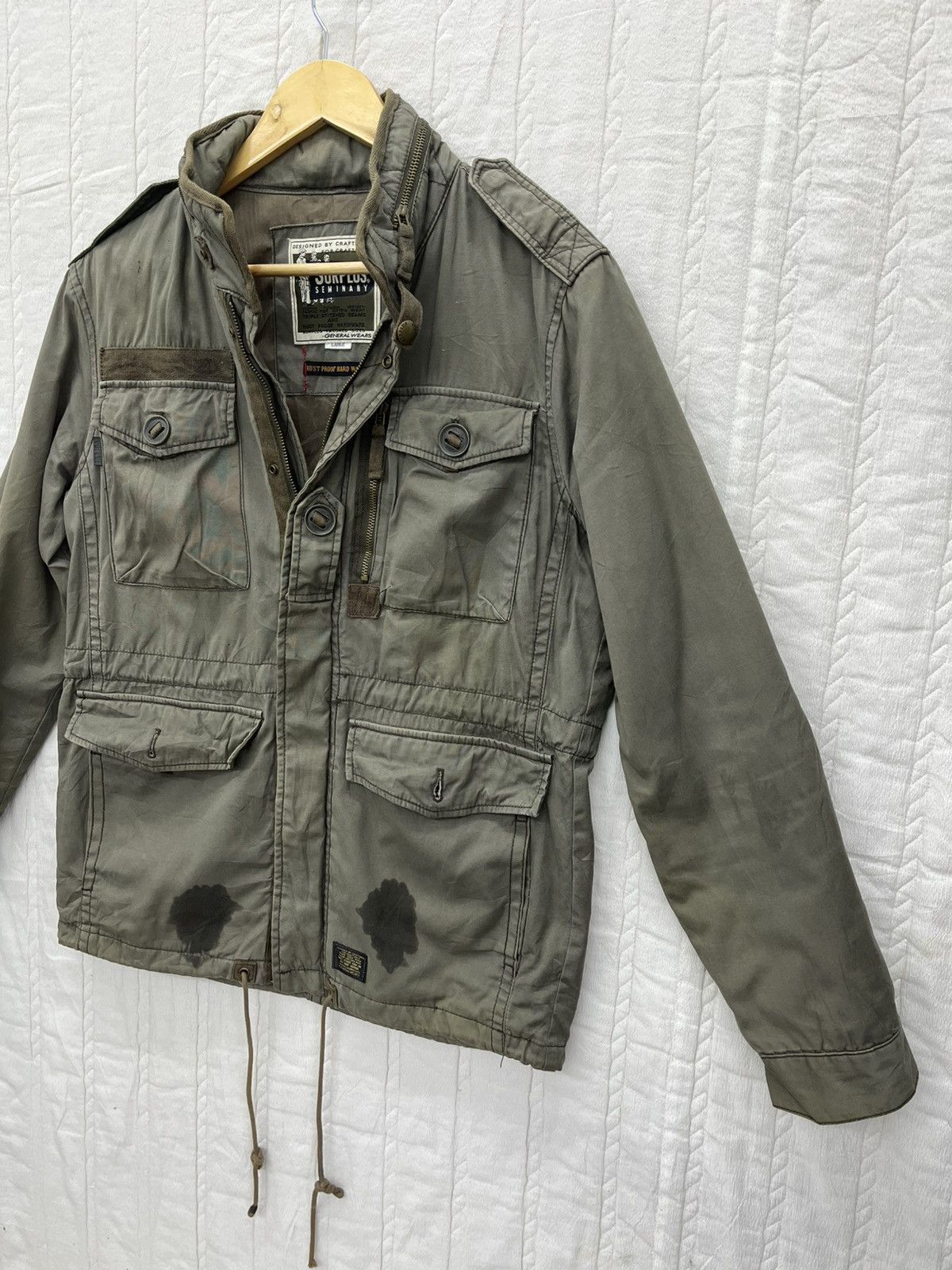 Japanese Brand SURPLUS SEMINARY GORPCORE JACKET HIDDEN HOODIE Size US L / EU 52-54 / 3 - 3 Thumbnail