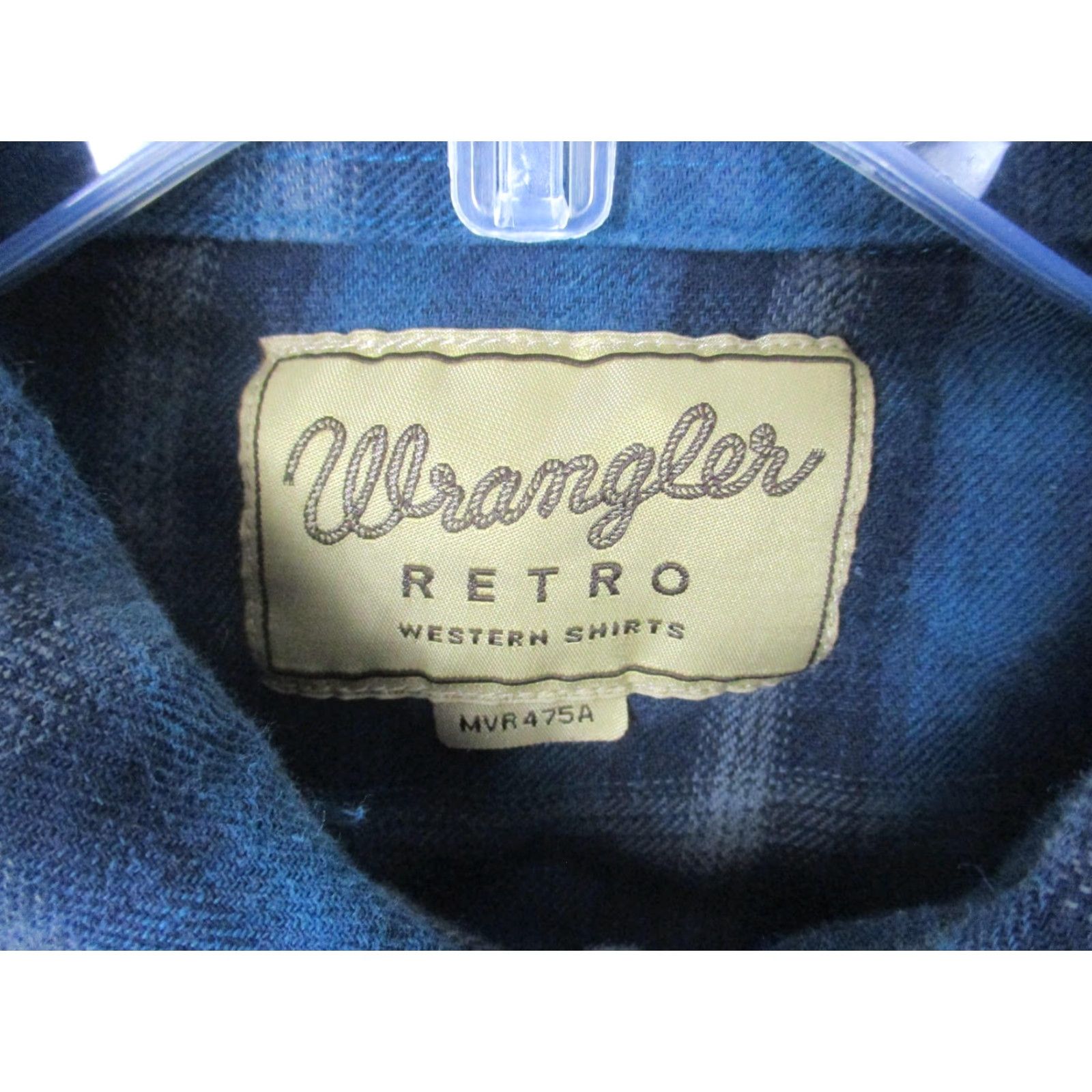 Wrangler Wrangler Shirt Mens XL Blue Plaid Retro Western Snap Front Flannel Long Sleeve Size US XL / EU 56 / 4 - 4 Thumbnail