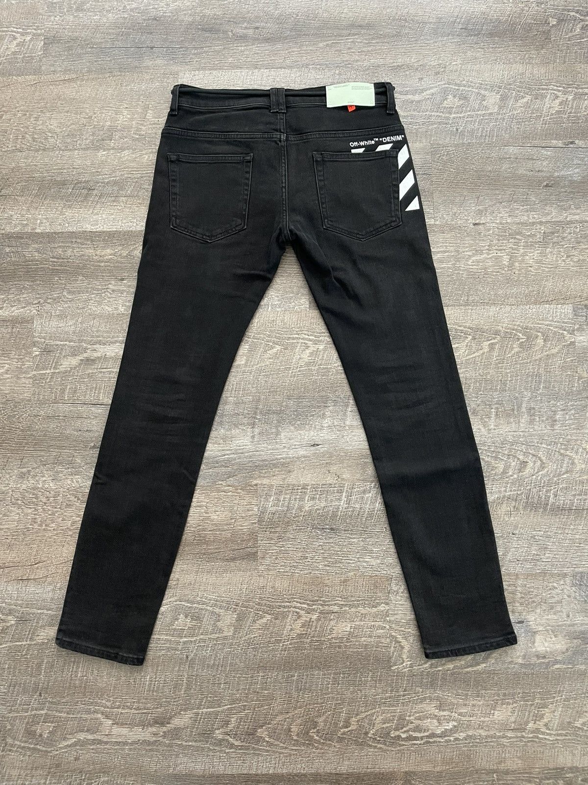 Off-White SS19 Off-White Denim Slim-Fit Jeans Size US 31 - 2 Thumbnail