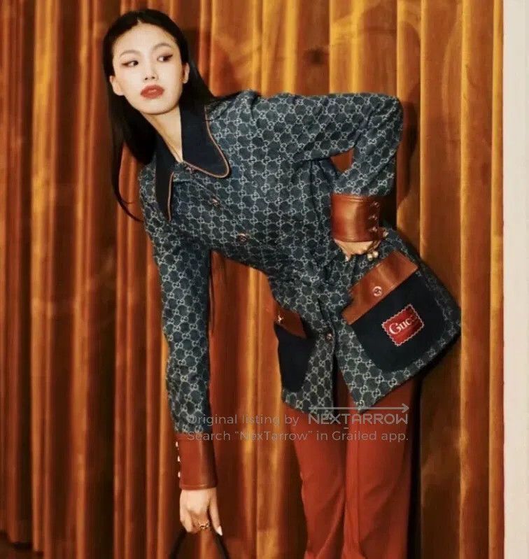 Gucci Gucci Dark blue logo jacquad full print cotton lapel singl Size XS / US 0-2 / IT 36-38 - 8 Thumbnail