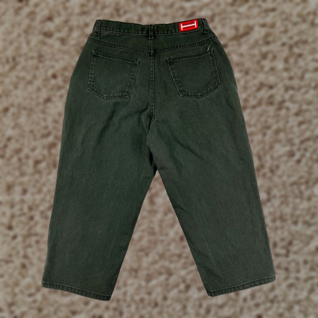 Halston Halston Jeans Capri 12 Green Denim Cotton Blend Regular High Rise Womens] Size 34" / US 12 / IT 48 - 1 Thumbnail