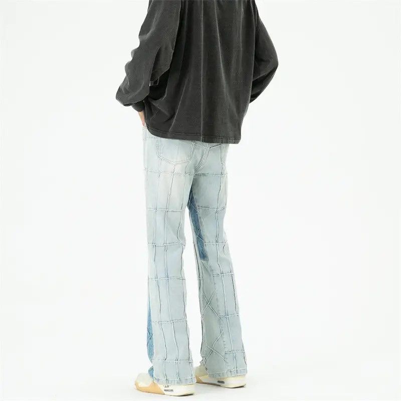 Jean Plaid Stacked Denim Jeans Vintage y2k Size US 30 / EU 46 - 5 Thumbnail