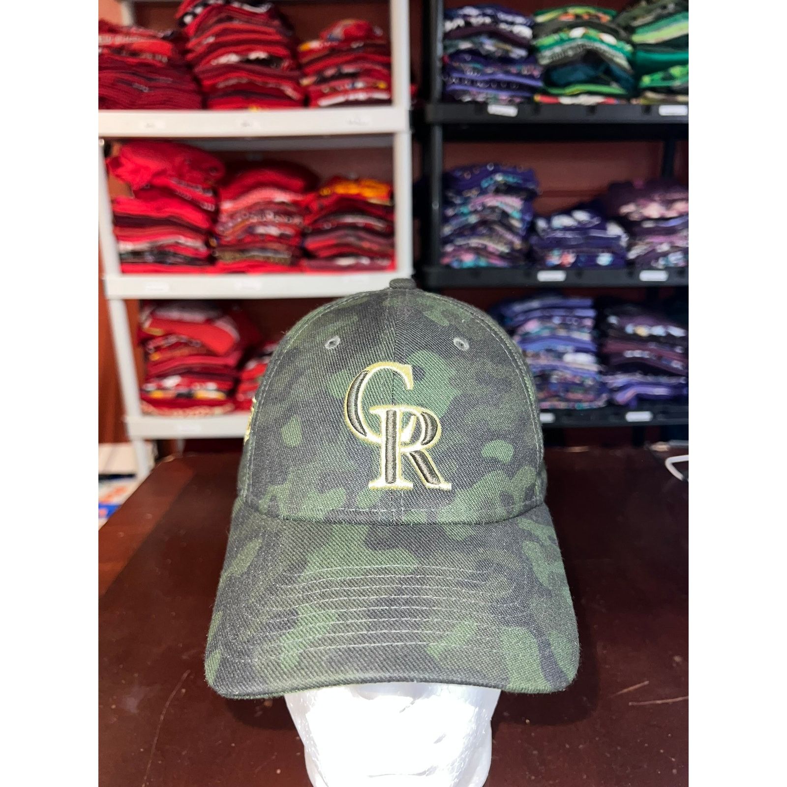 New Era Colorado Rockies Camo Hat Armed Forces Day MLB Cap S/M Size ONE SIZE - 1 Thumbnail