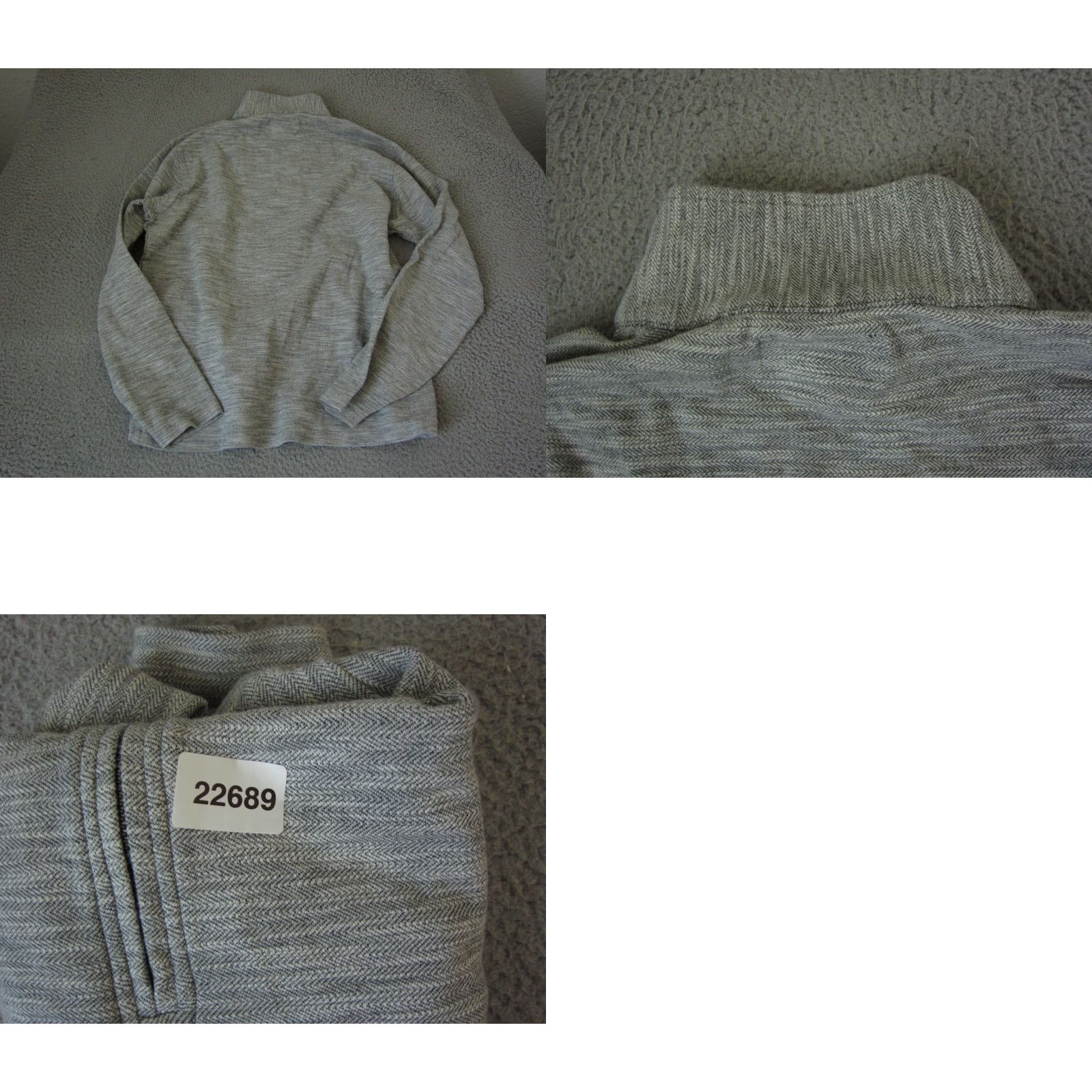 Bonobos Bonobos Sweater Mens Adult Medium Gray Full Zip Up Cotton Polyester Fleece Slim Knit High Neck Casual Fall Winter M Size US M / EU 48-50 / 2 - 9 Thumbnail