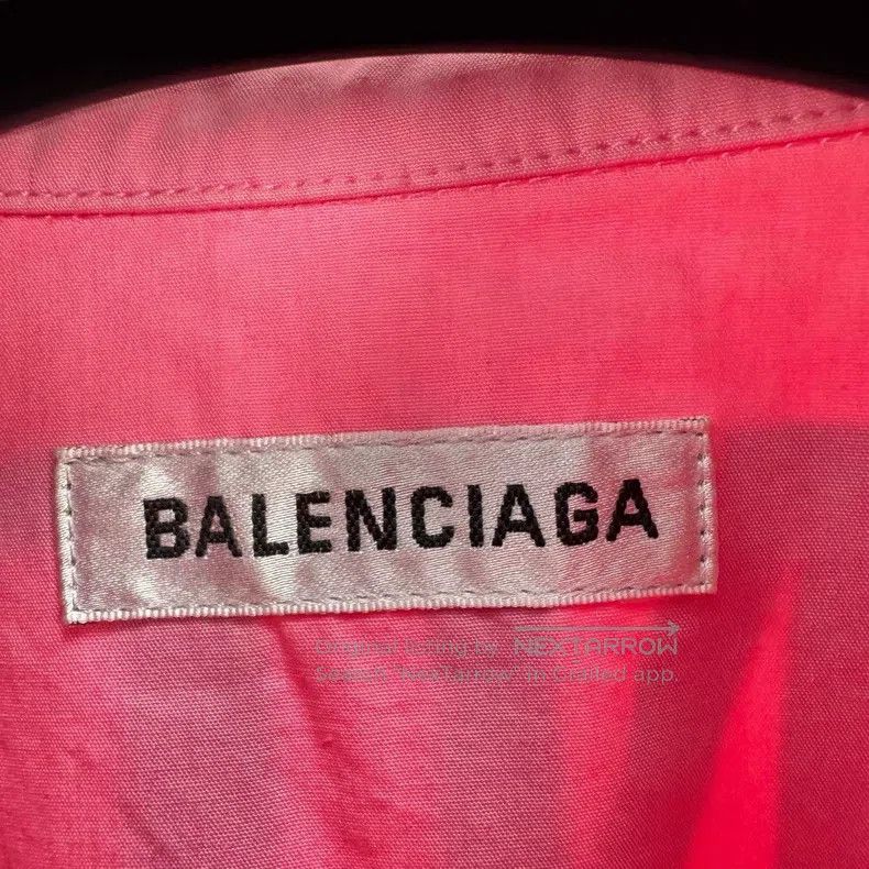 Balenciaga Balenciaga Pink Back Letter Printed Shirt Size XS / US 0-2 / IT 36-38 - 5 Thumbnail
