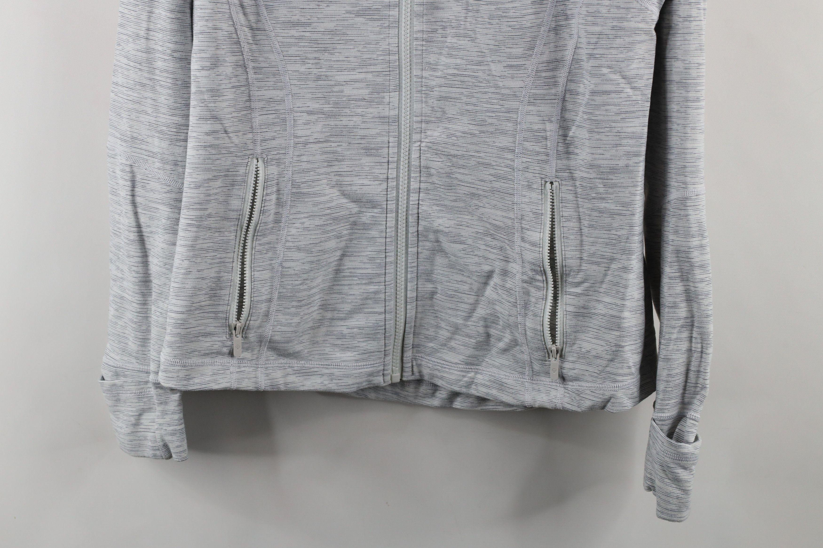 Lululemon × Vintage Lululemon Distressed Yoga Define Full Zip Jacket Gray Size XL / US 12-14 / IT 48-50 - 3 Thumbnail