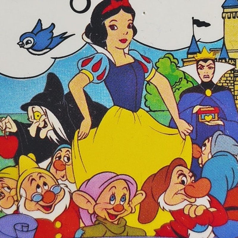 Disney Snow White & Seven Dwarfs 50th Anniversary Button - VTG 1986 Size ONE SIZE - 2 Thumbnail