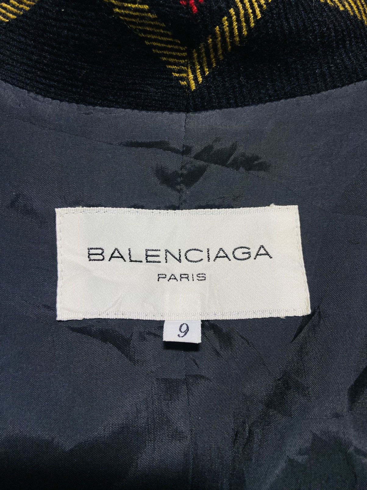 Balenciaga RARE 🔥🔥 Vintage 80s Balenciaga Tartan Check Wool Cape Jacket Size M / US 6-8 / IT 42-44 - 7 Thumbnail