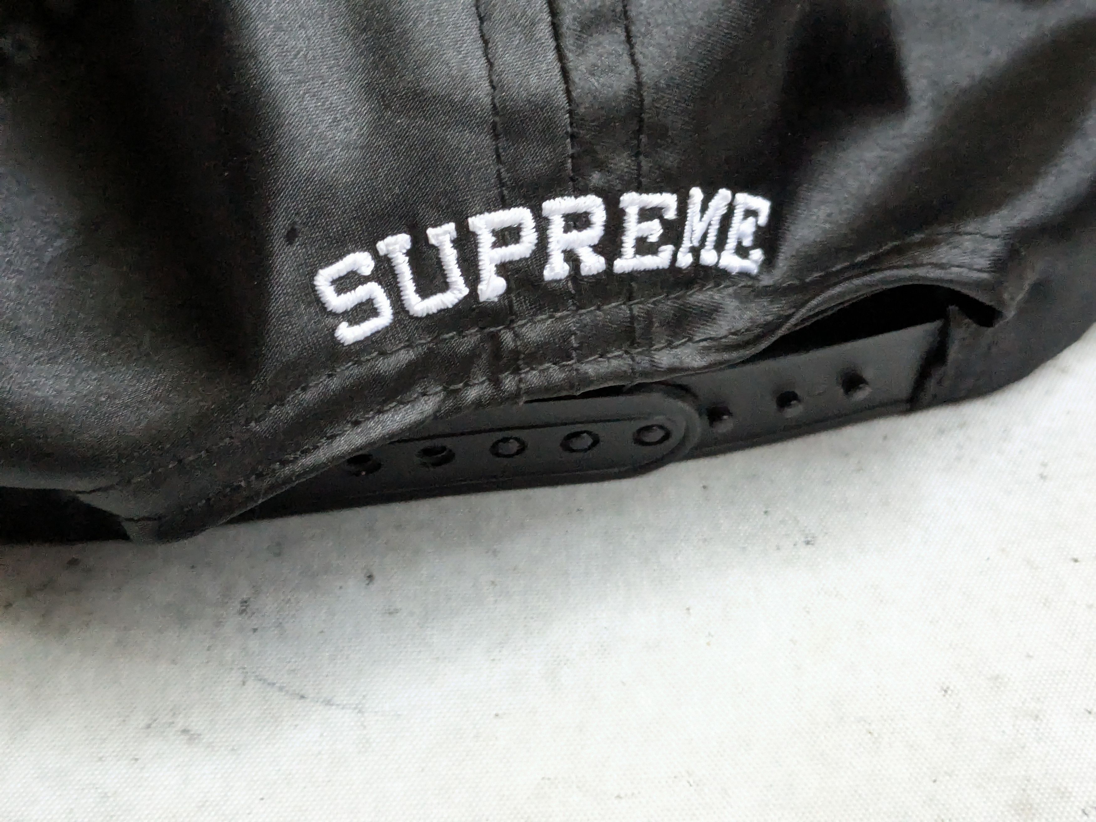 Playboy × Supreme Supreme Playboy Satin 6 Panel Hat Cap Black Adjustable Size ONE SIZE - 5 Thumbnail