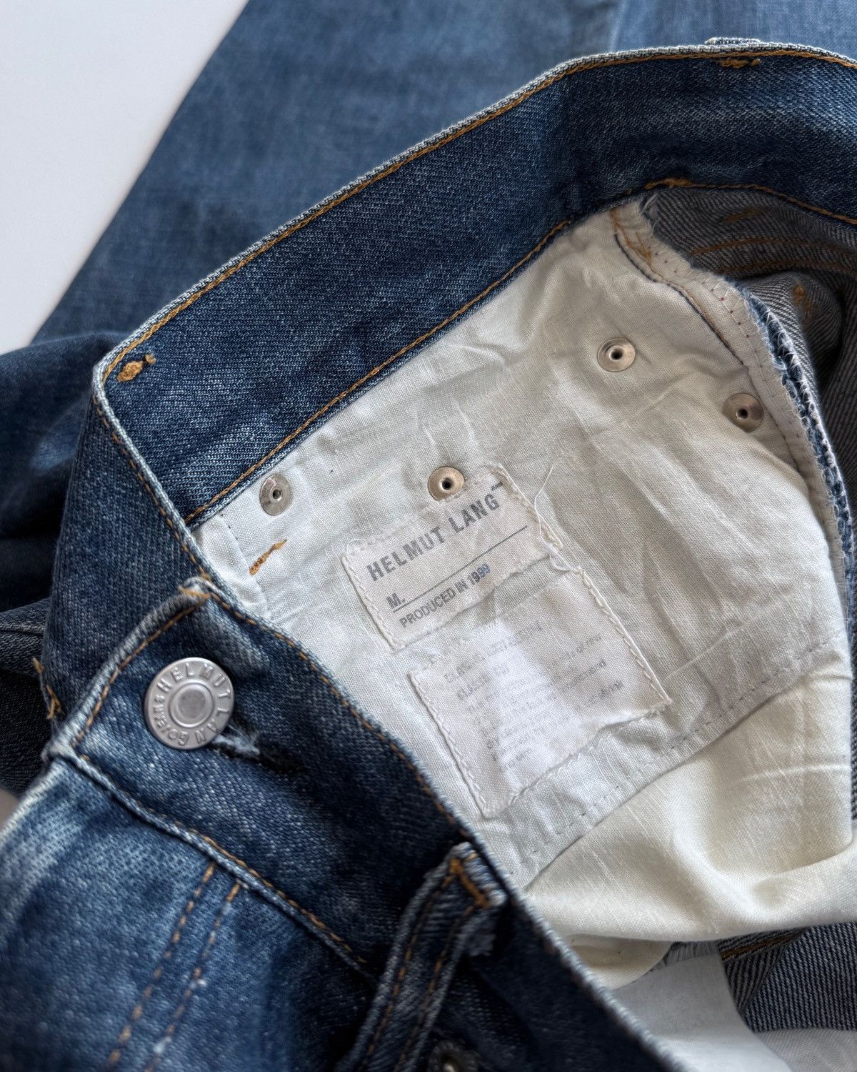 Helmut Lang VINTAGE 90s HELMUT LANG CLASSIC RAW DENIM Size US 30 / EU 46 - 12 Thumbnail