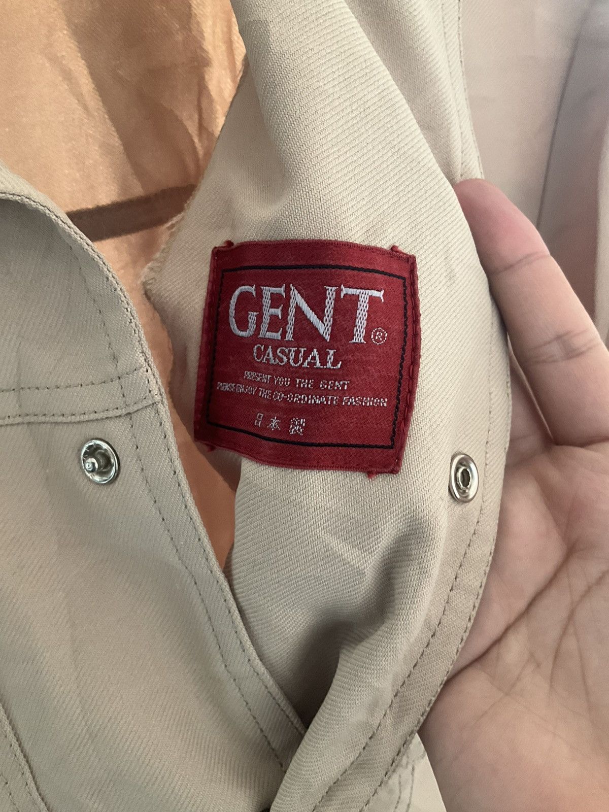 Vintage Gent Casual Shirt Nude Size US M / EU 48-50 / 2 - 4 Thumbnail