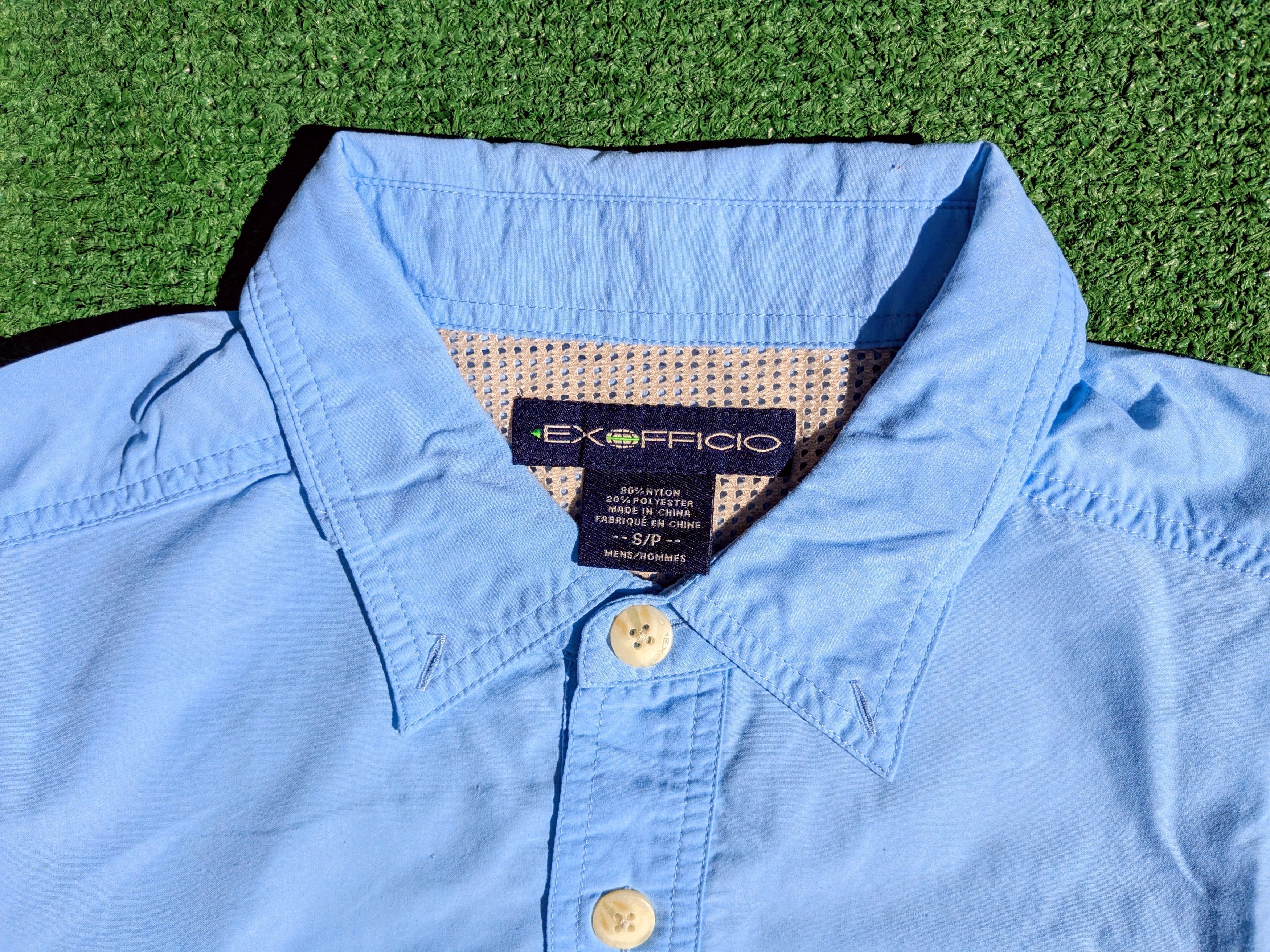 ExOfficio ExOfficio Adventure Travel Sky Blue Air Strip L/S Shirt Size US S / EU 44-46 / 1 - 6 Thumbnail