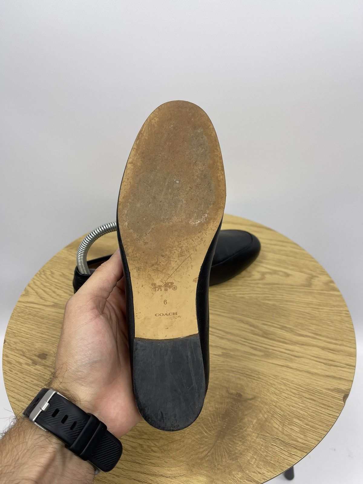Coach Coach Women’s Loafer Shoes Size 6 US Leather Black Gold Size US 6 / IT 36 - 8 Thumbnail