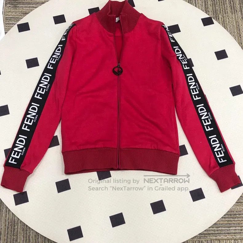 Fendi Fendi Red Side Logo Striped Jacket Size XS / US 0-2 / IT 36-38 - 1 Thumbnail