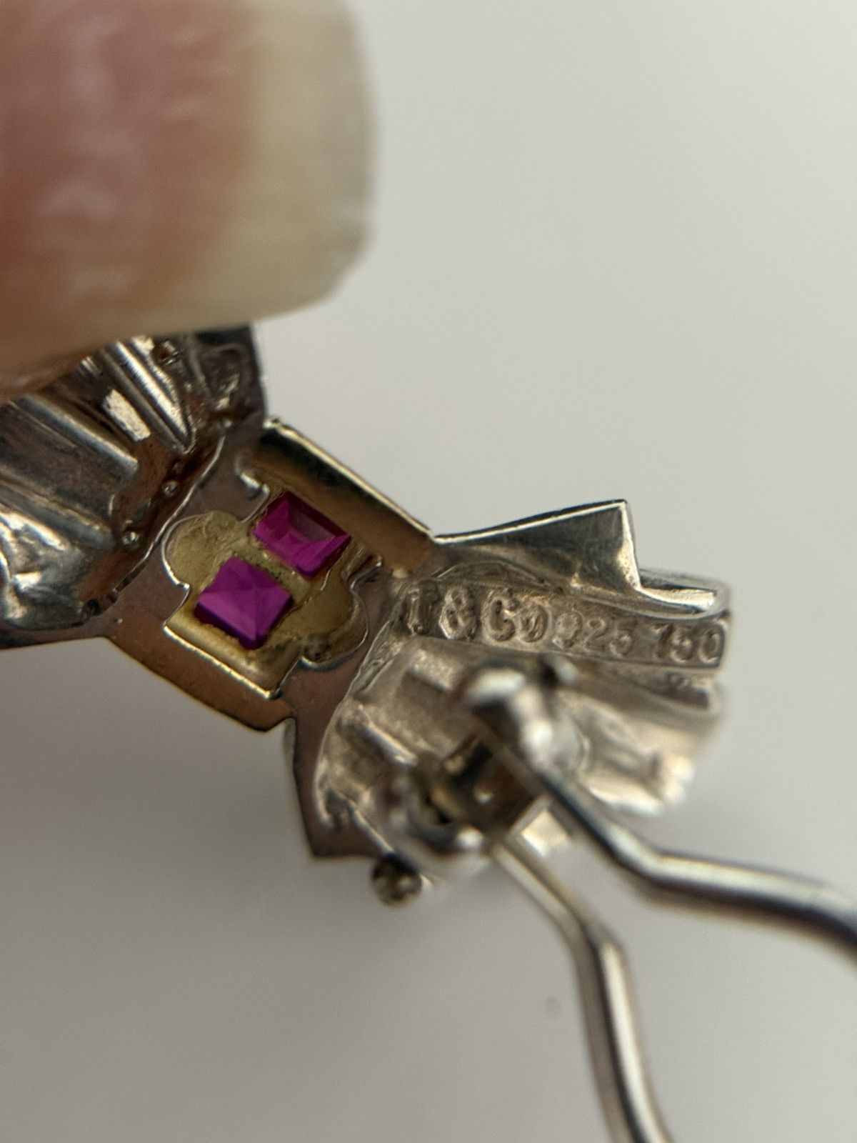Tiffany & Co. Tiffany & Co. 14KYG 925 & Ruby Bow Clip On Single Earring Size ONE SIZE - 2 Thumbnail