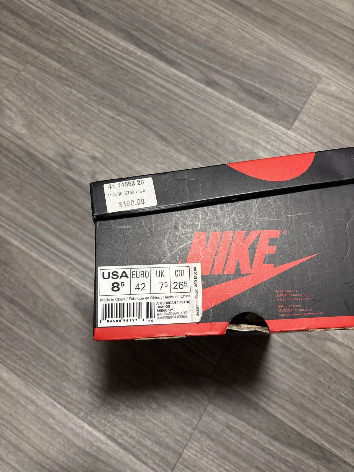 Jordan Brand Jordan 1 black toe 2016 Size US 8.5 / EU 41-42 - 8 Thumbnail